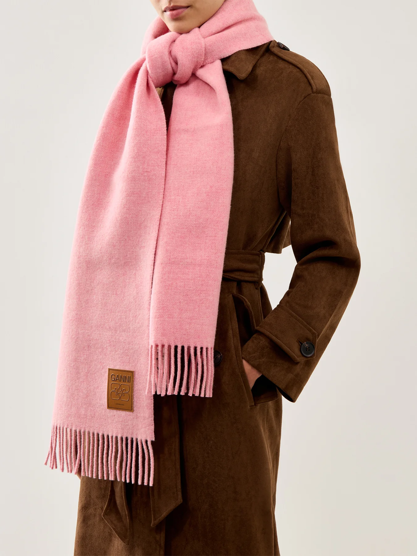 Double Face Wool Scarf Mauve Morn - Image 2