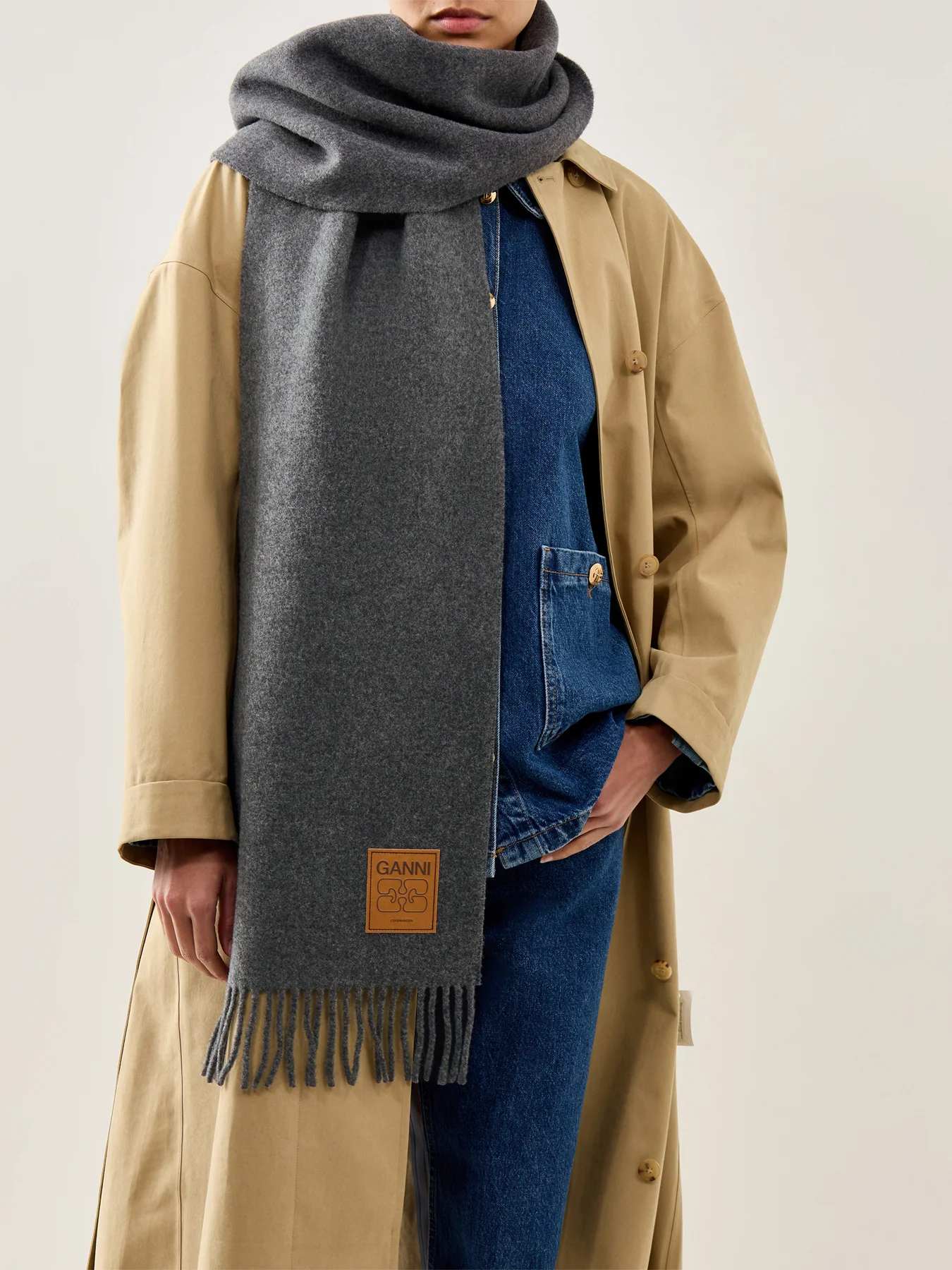Double Face Wool Scarf Paloma Melange - Image 2