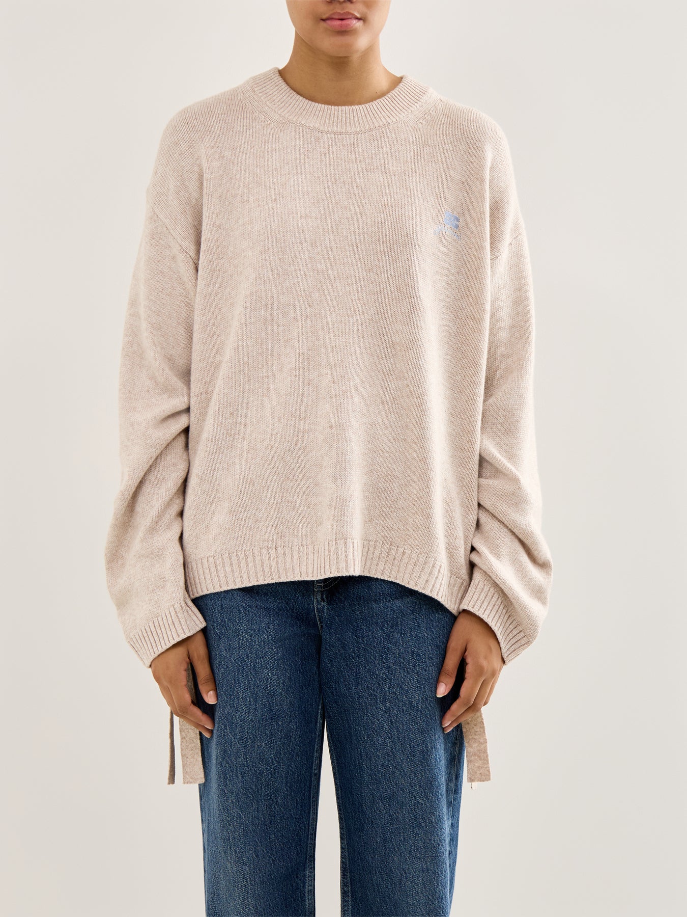 Future Wool Oversized Jumper Sand - Image 4