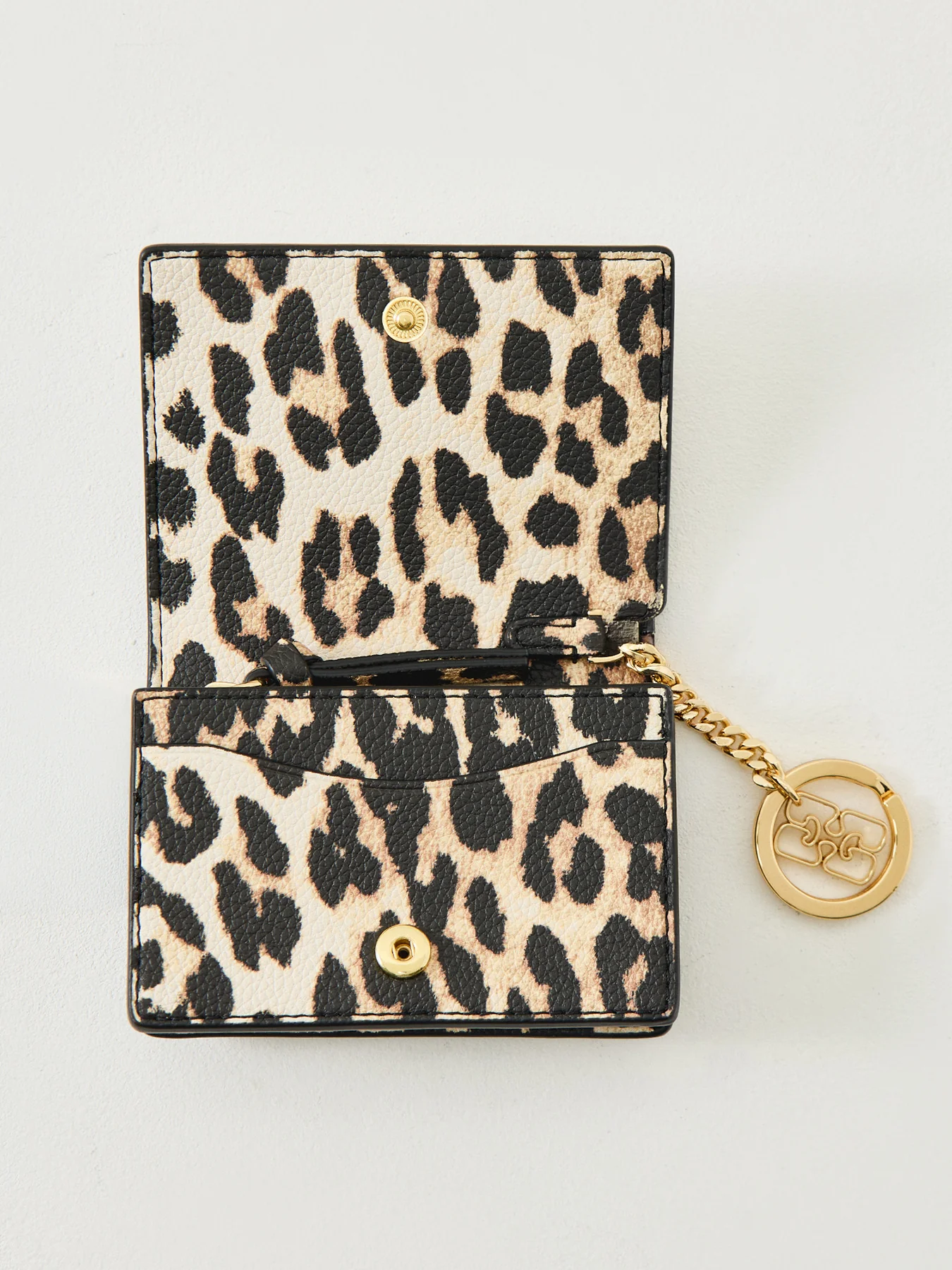 Card Holder With Flap Print Black - Image 3