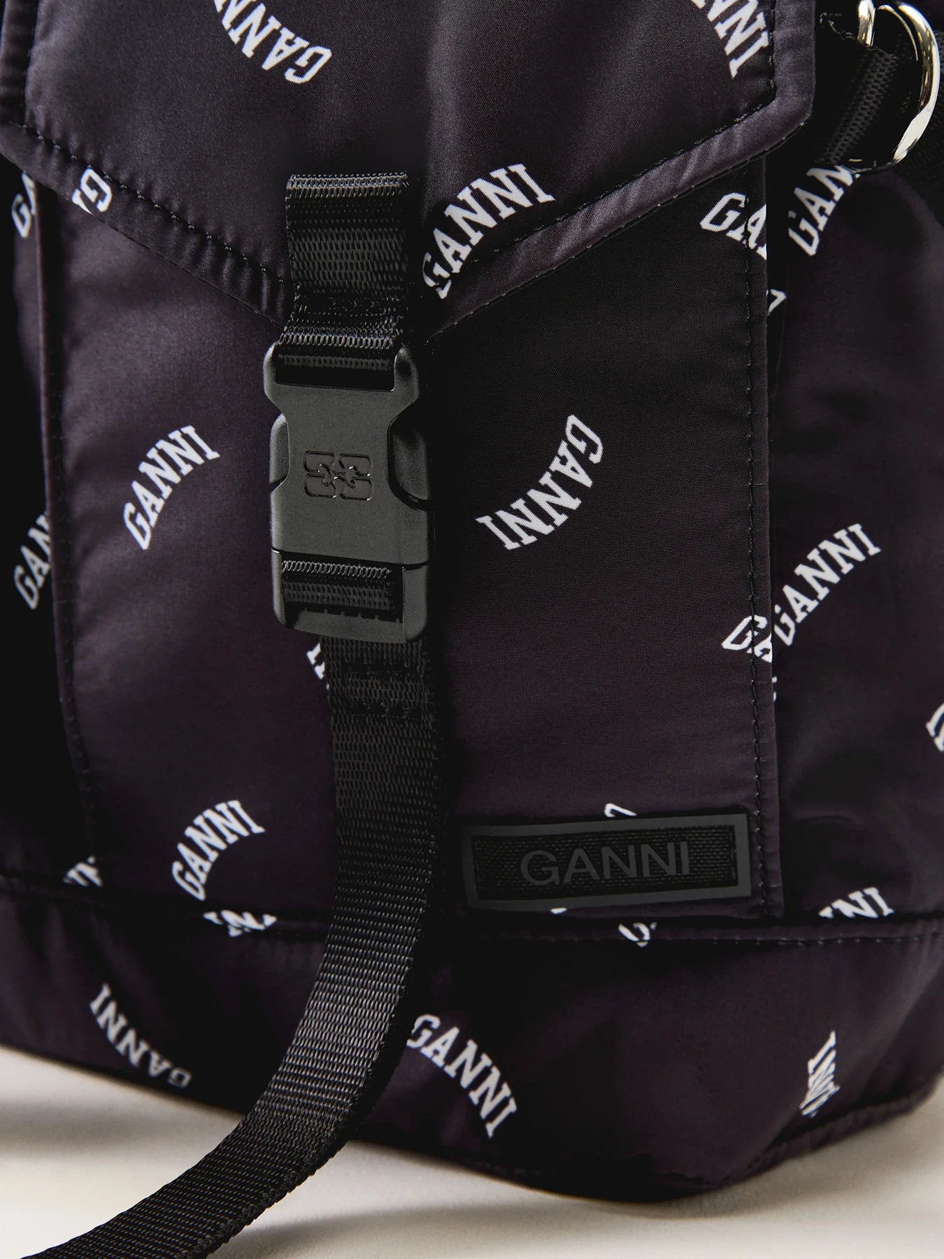 Logo Canvas Backpack Black - Image 3
