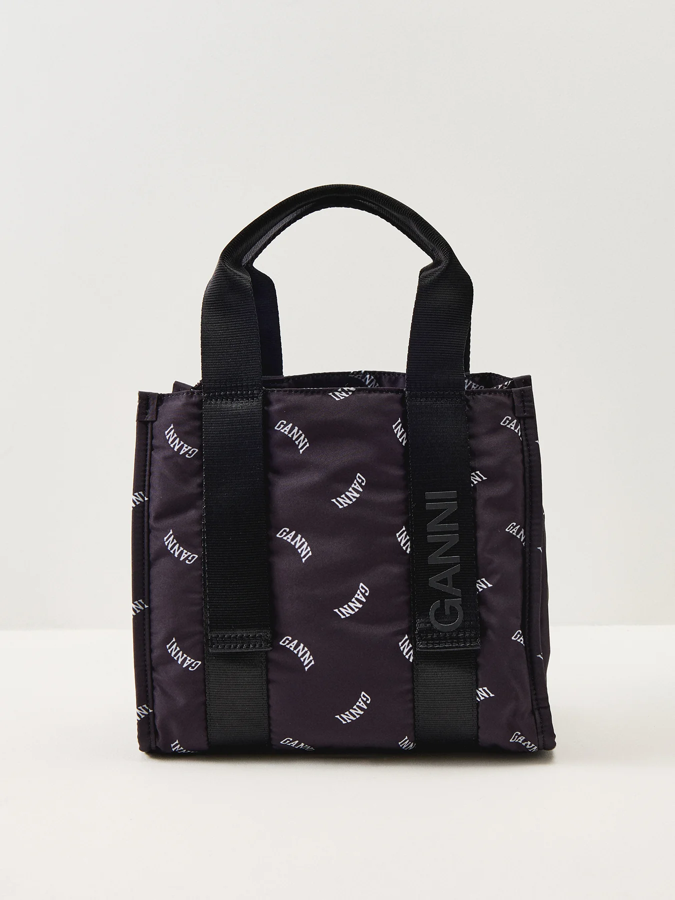 Logo Small Canvas Tote Bag Black - Image 3