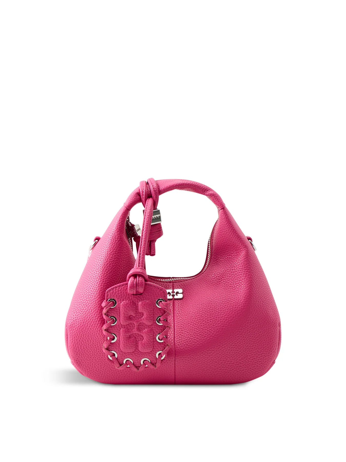 Hobo Mini Grained Shoulder Bag Pink