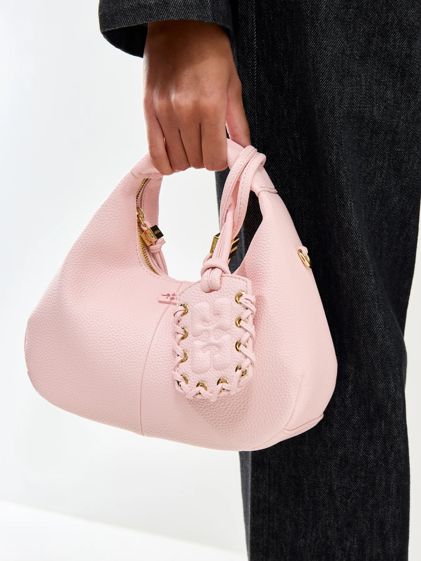 Hobo Mini Grained Bag Pink - Image 2
