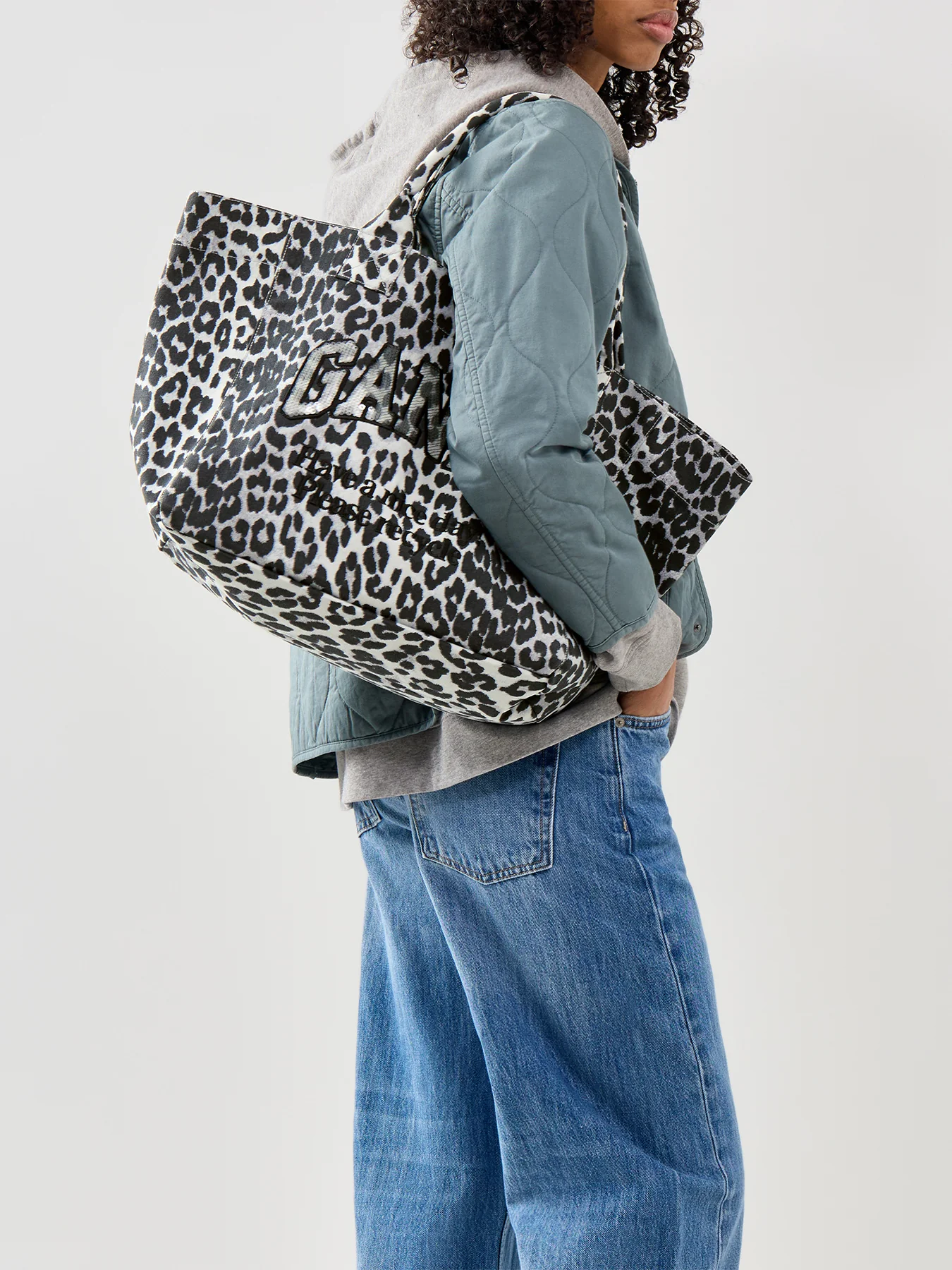 Medium Trapeze Shopper Sequin Silver - Image 2