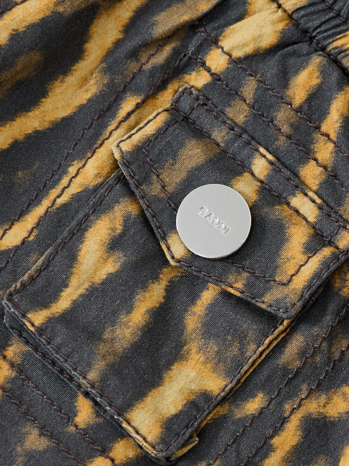Printed Stretch Cargo Trousers Multi - Image 3