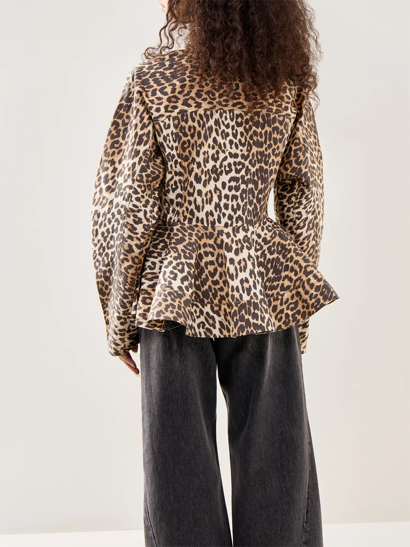 Printed Cotton Peplum Shirt Multi - Image 5