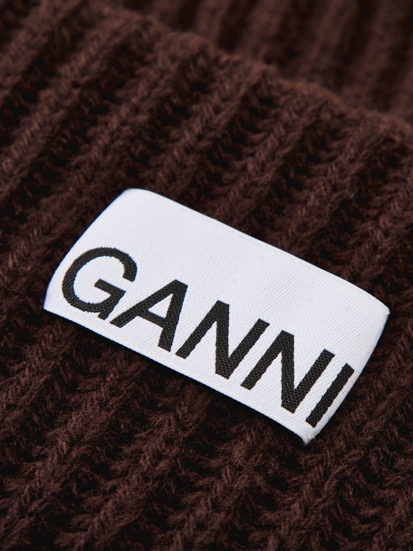 Structured Rib Beanie Chocolate Plum - Image 3