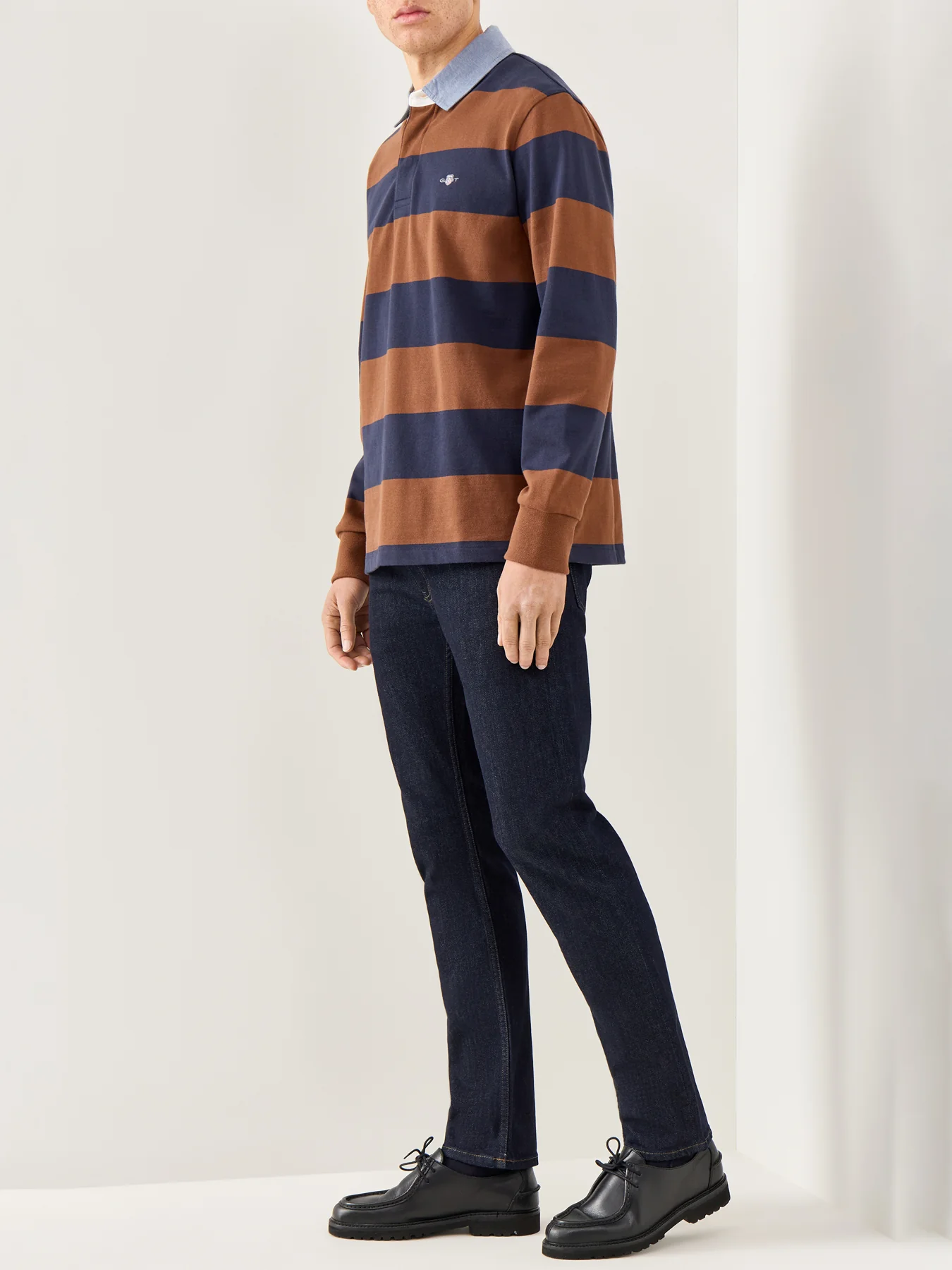 Chambray Stripe Heavy Rugger Brown - Image 2