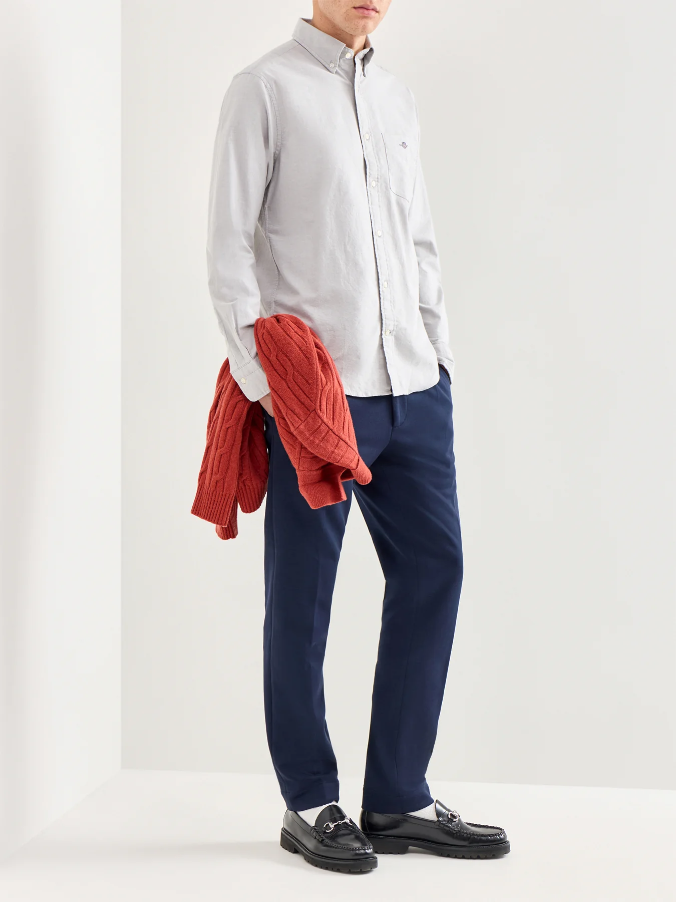 Classic Oxford Shirt Grey - Image 2