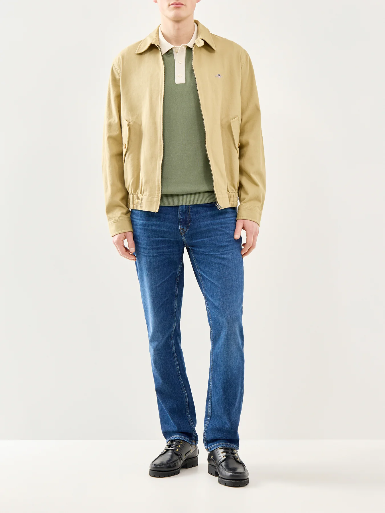 GANT Cotton Modal Polo Shirt Green - Image 2