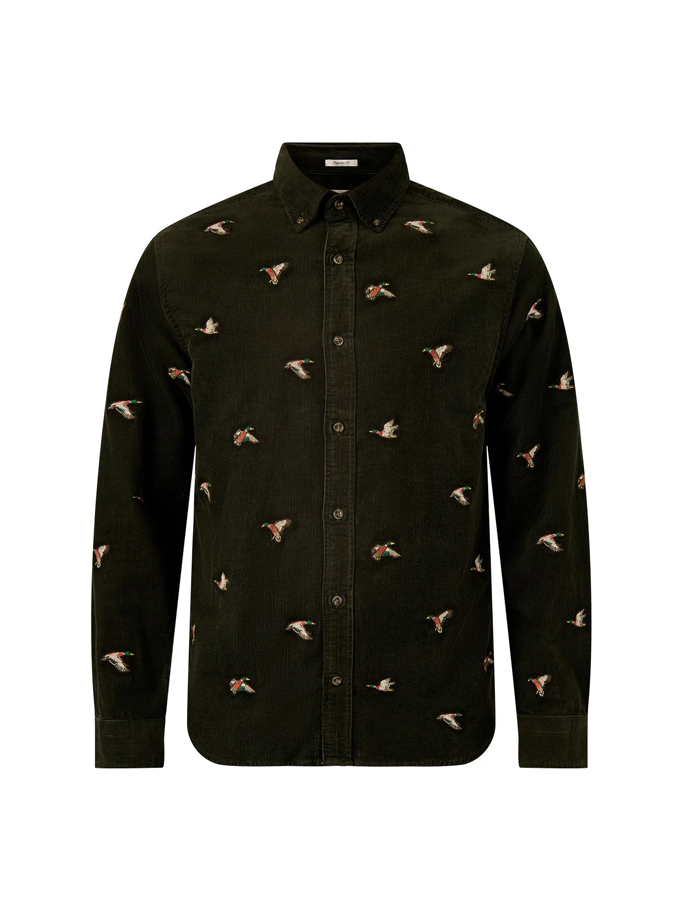 Embroidered Ducks Shirt Green
