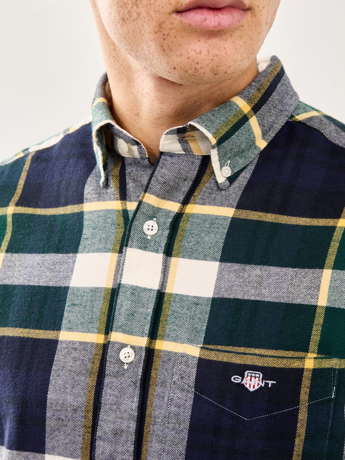 Flannel Check Shirt Tartan Green - Image 3