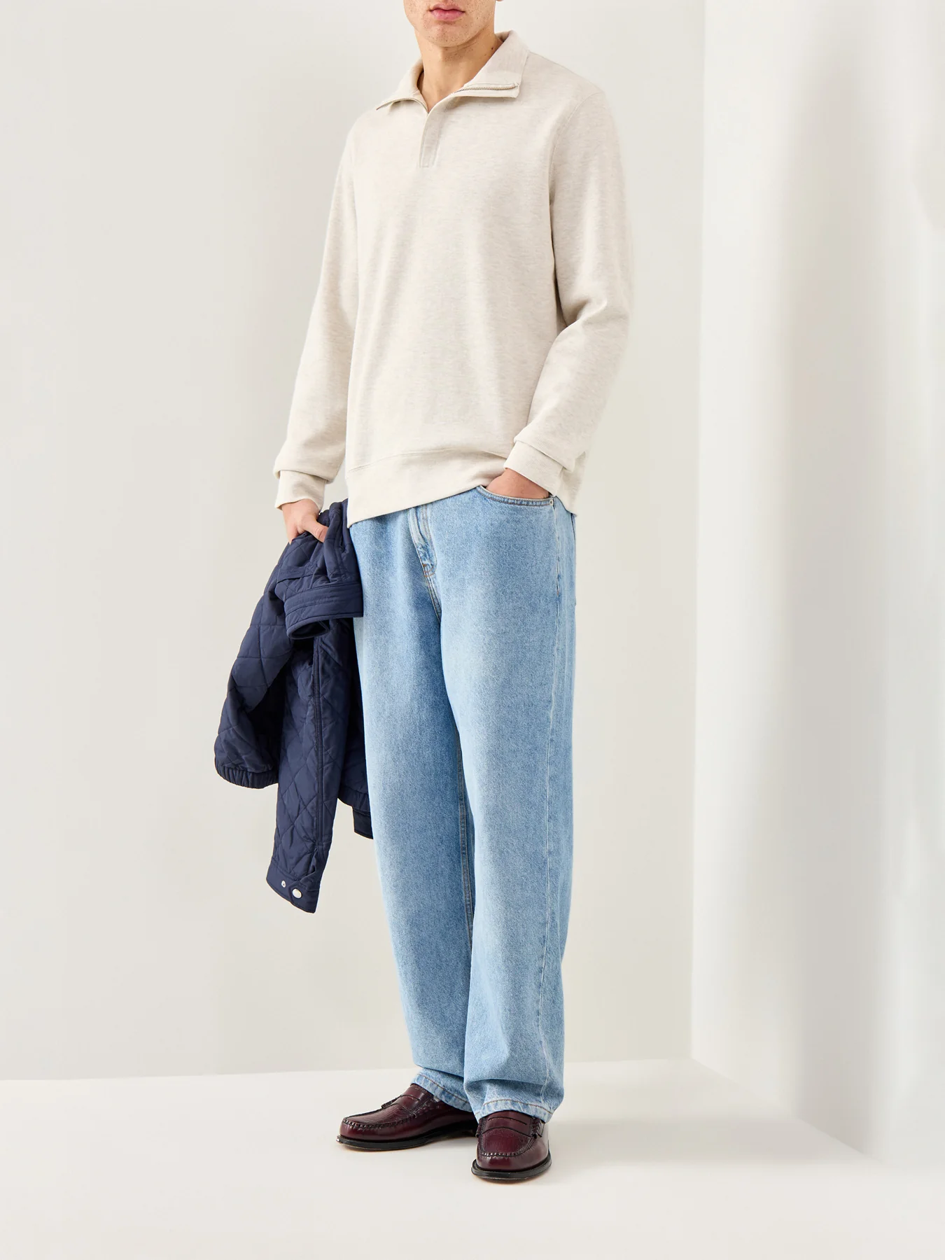 Light Sacker Half Zip Cream - Image 2