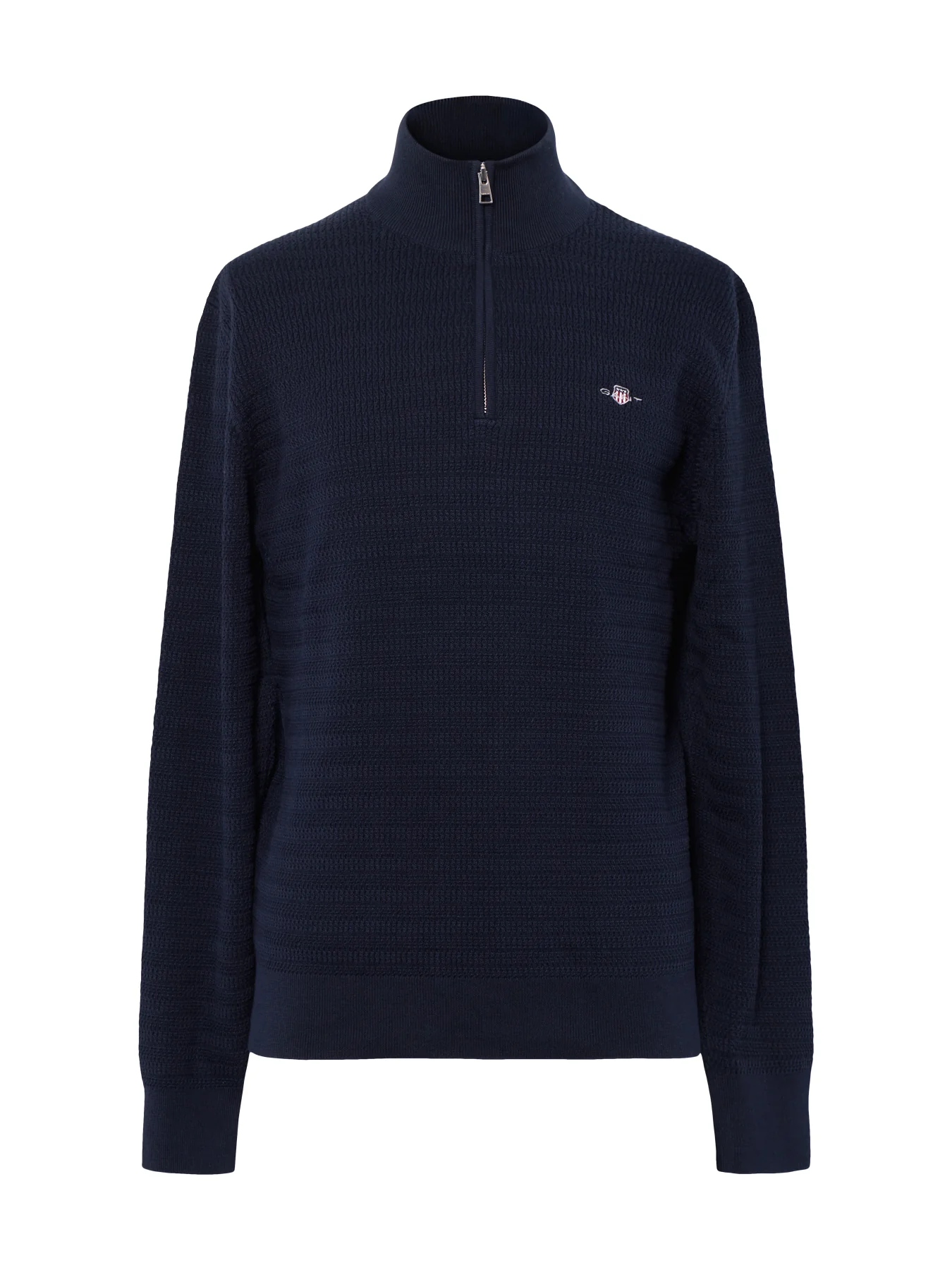 Mini Cable Half Zip Navy