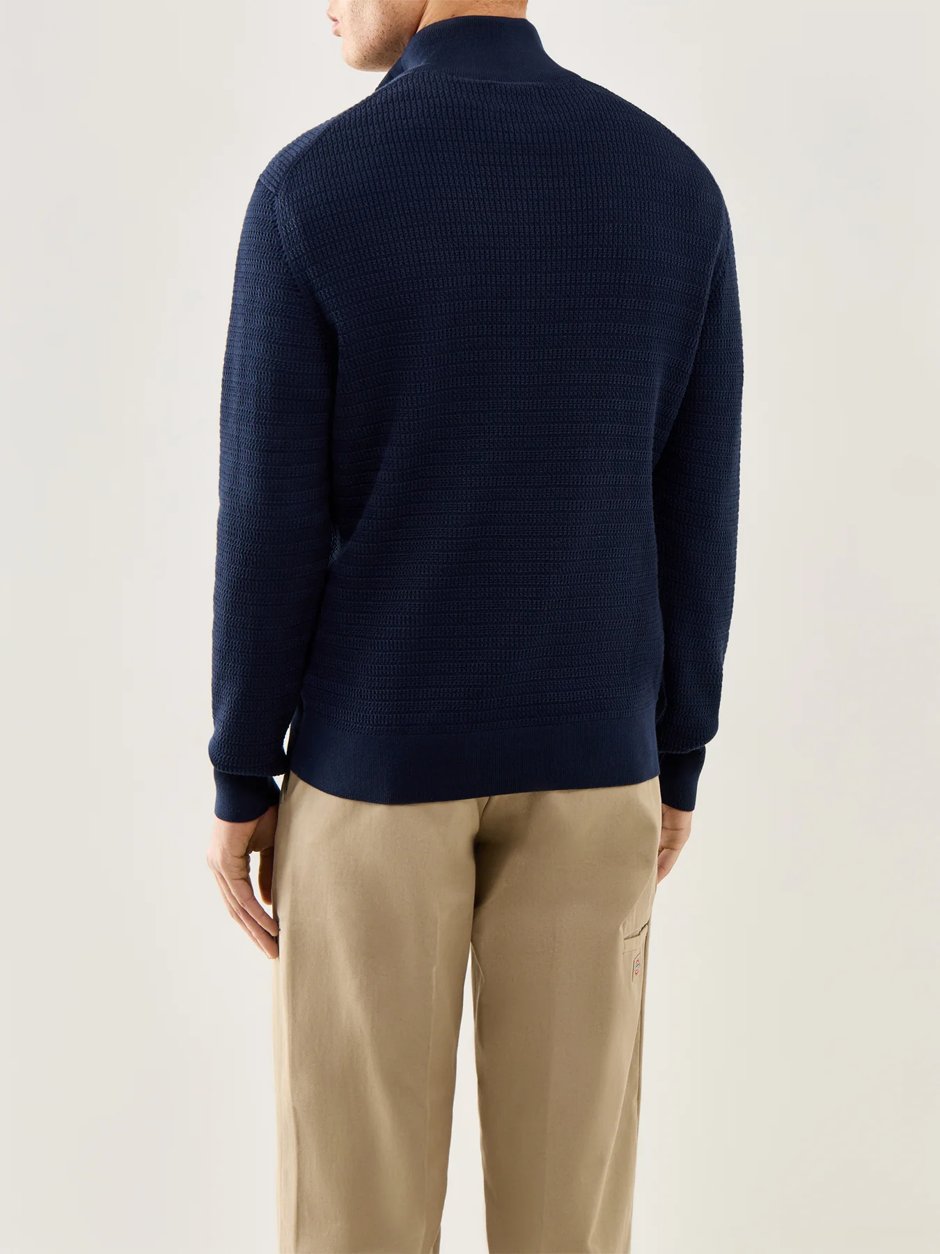 Mini Cable Half Zip Navy - Image 5