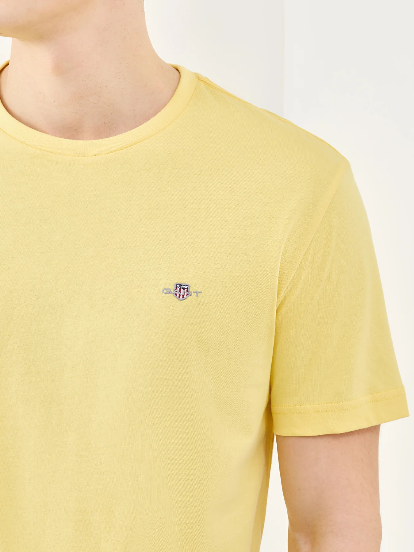 GANT Shield Logo Cotton T-Shirt Yellow - Image 3