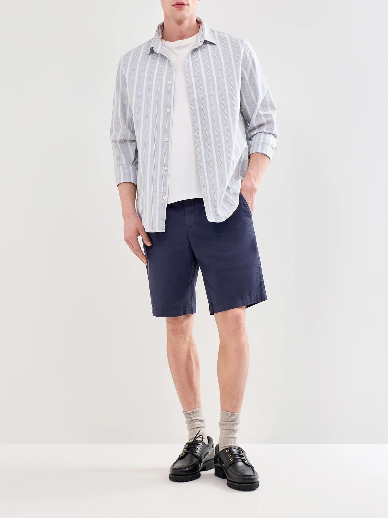 Sunfaded Chino Shorts Navy - Image 2