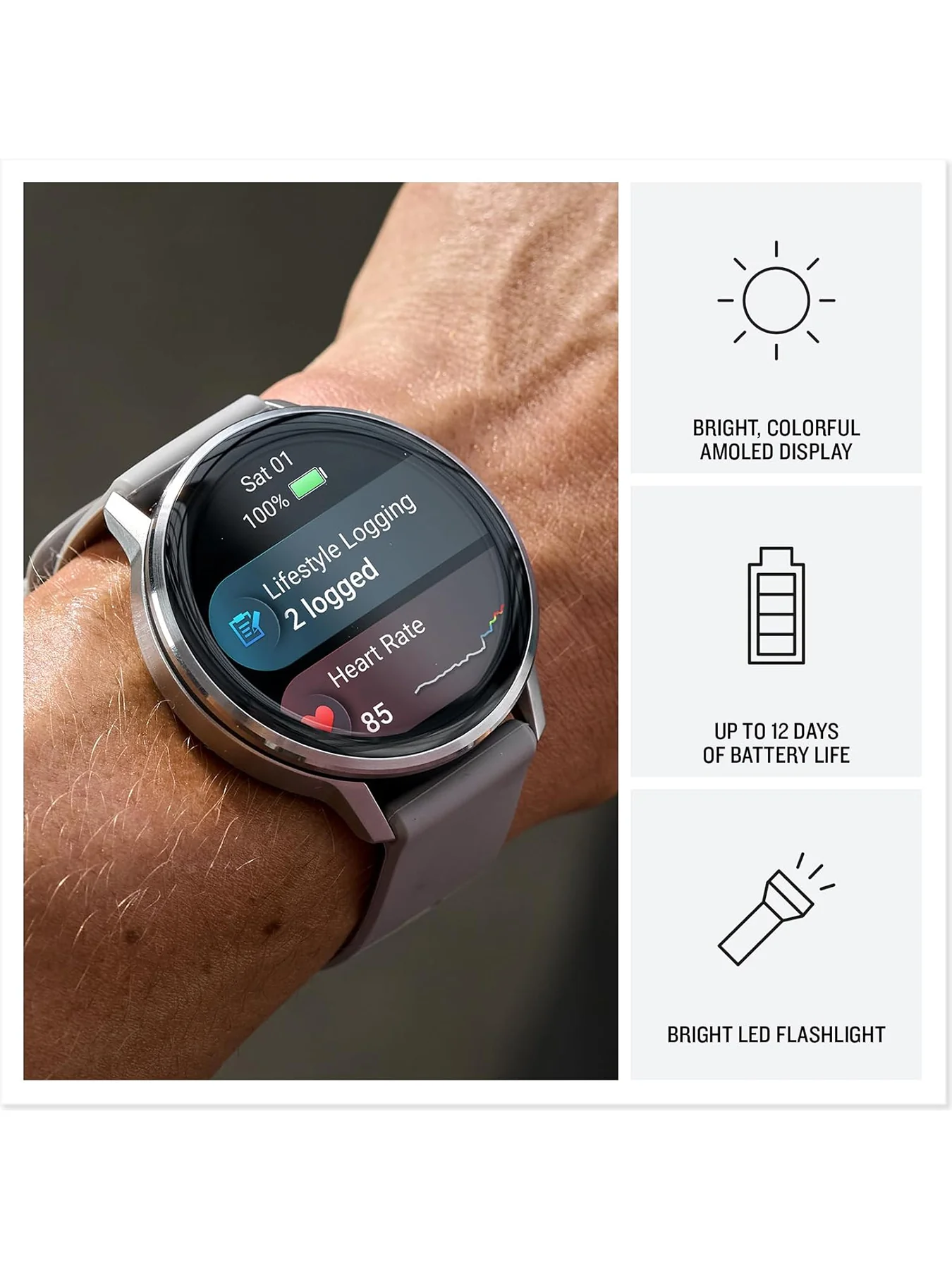Venu 4 Smartwatch 45mm Grey - Image 2