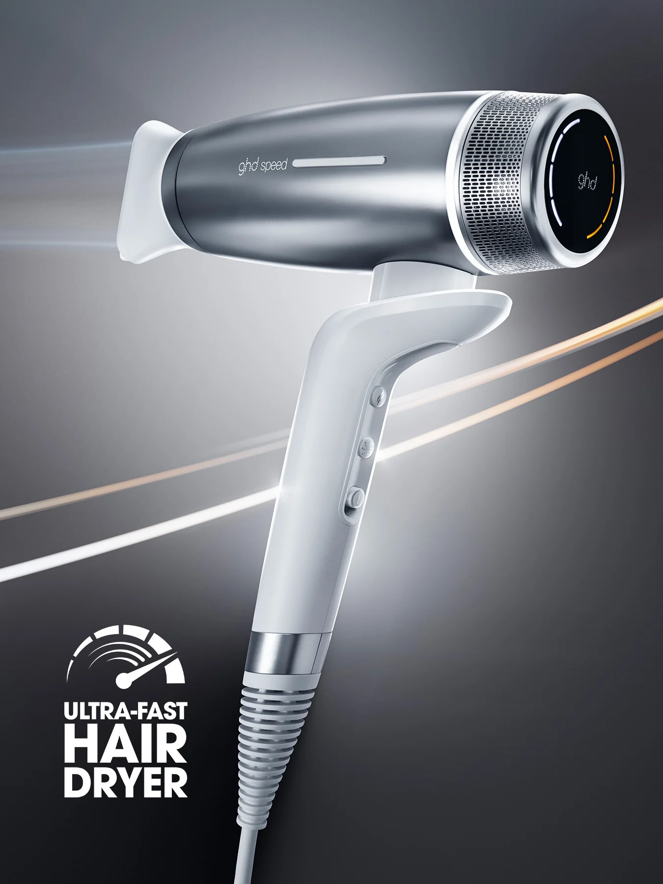 ghd Speed Hair Dryer - In Silver White - Image 2