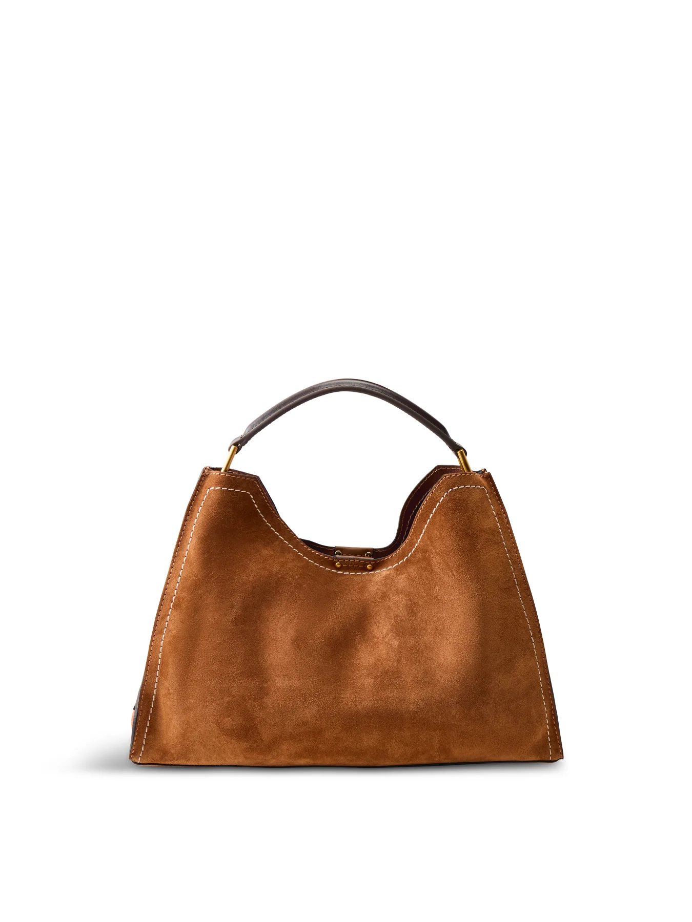 Aurora Large Top Handle Leather Tote Tan
