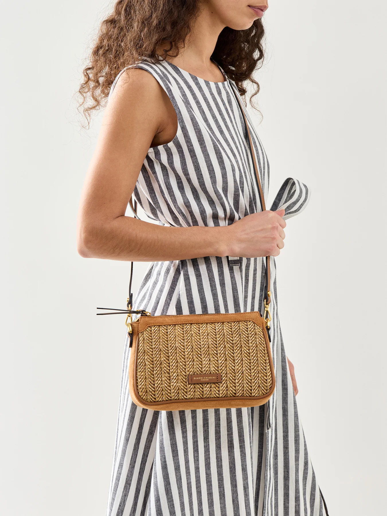 Brooke Straw Crossbody Bag Neutral - Image 2