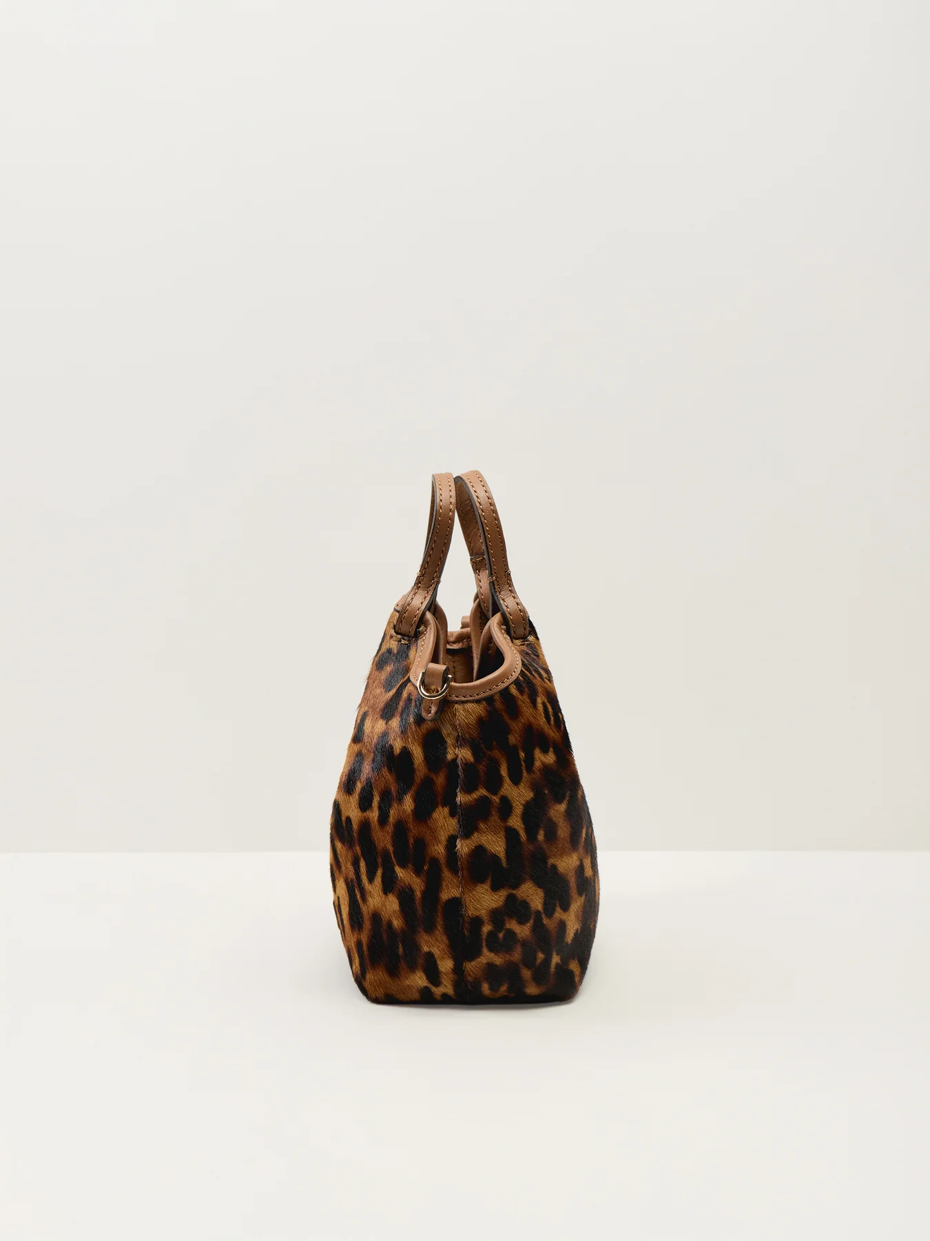 Dua Lynx Small Leather Crossbody Bag Leopard - Image 4
