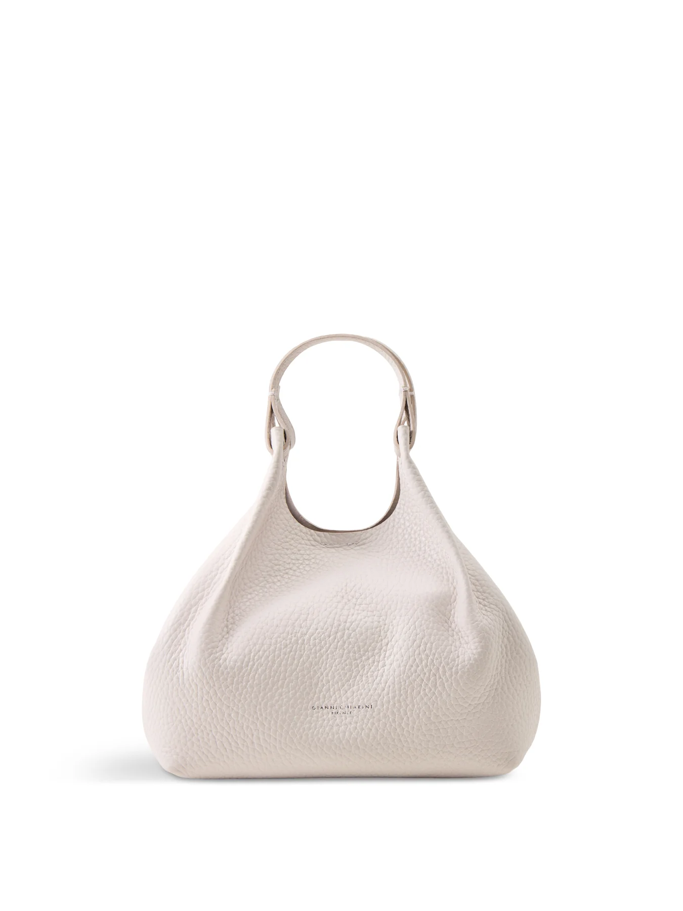 Dua Medium Leather Crossbody Bag White