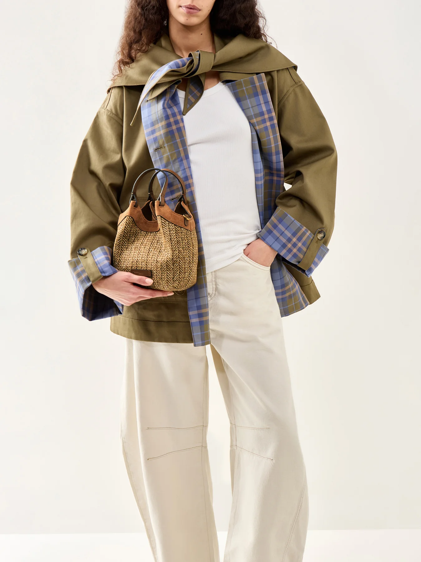 Dua S Straw Crossbody Bag Neutral - Image 2
