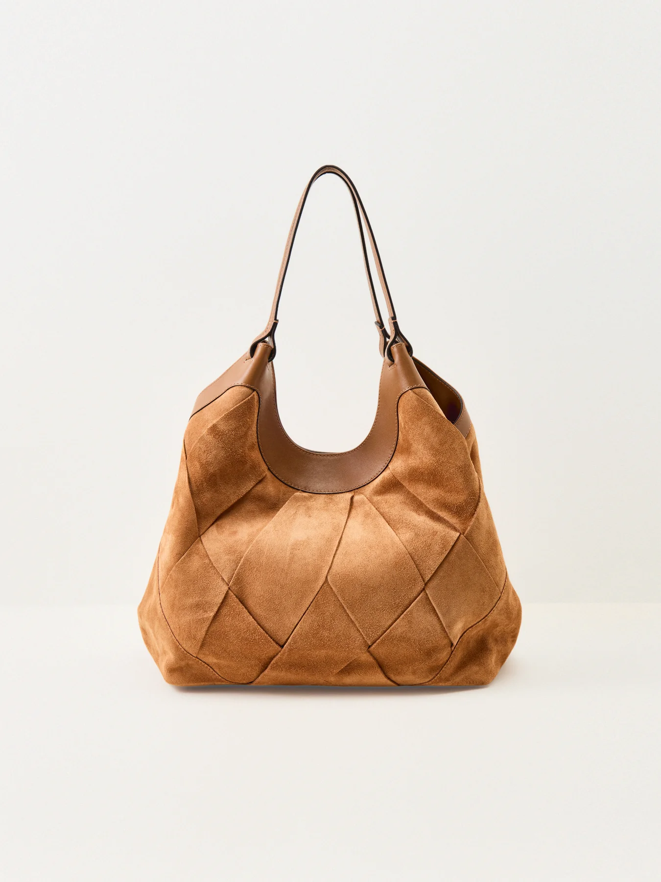 Dua Suede Large Shoulder Tote Tan - Image 3