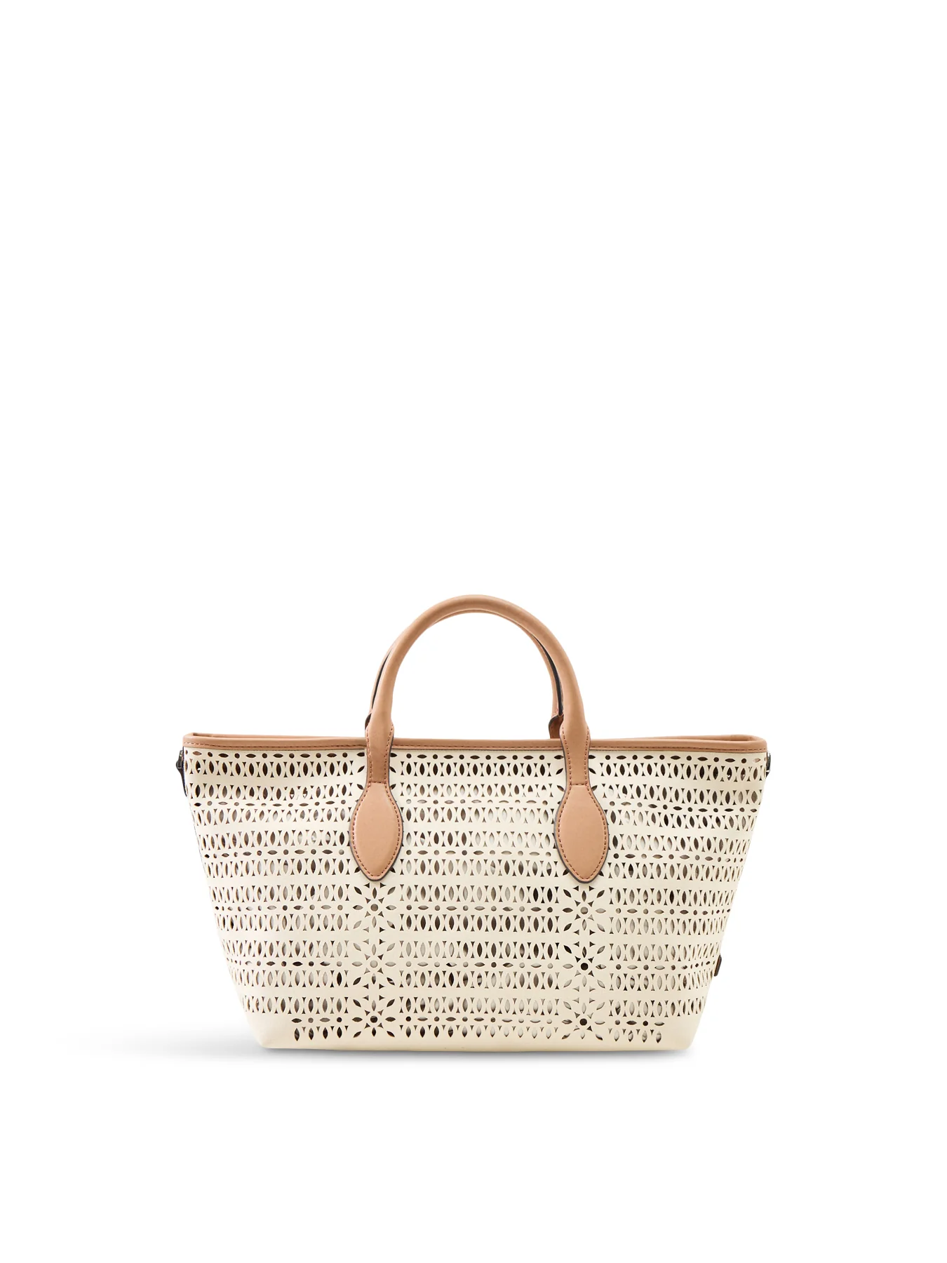 Mashup Laser Cut Tote Bag Cream