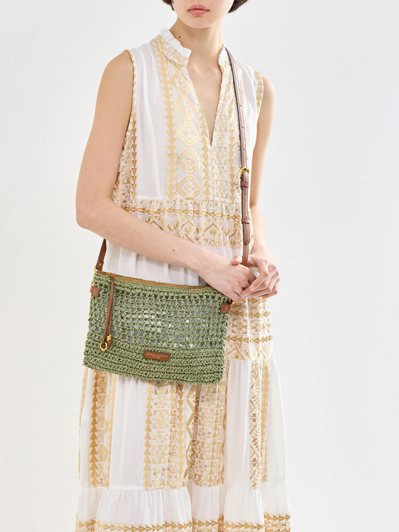 Nefeli Paper Straw Pouch Green - Image 2