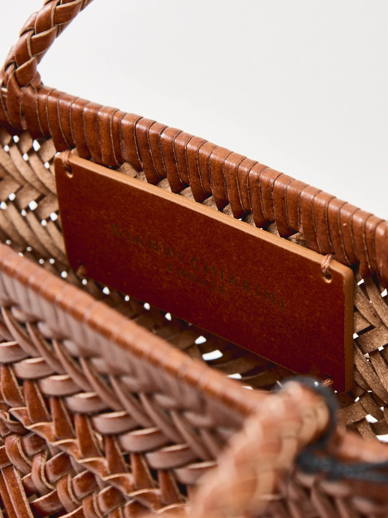 Paloma Woven Leather Tote Bag Tan - Image 5