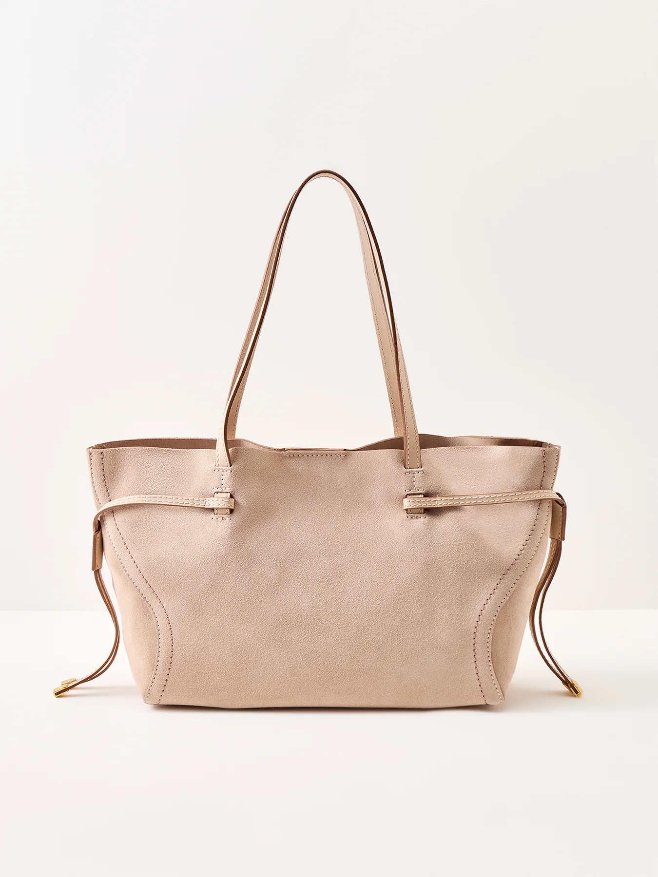 Violette Suede Tote Bag Nude - Image 3