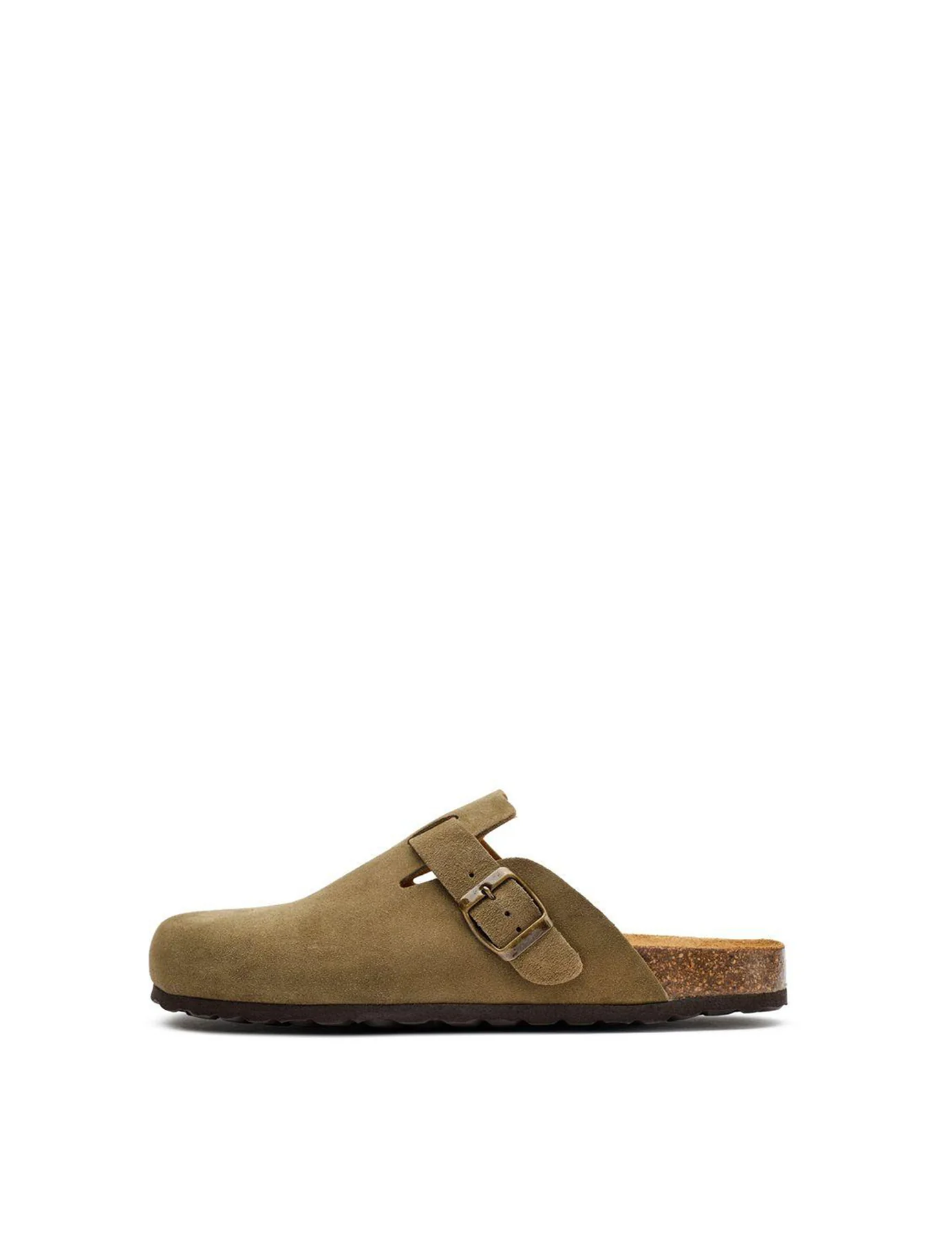 Nye Footbed Mule Sandals Khaki Green - Image 2