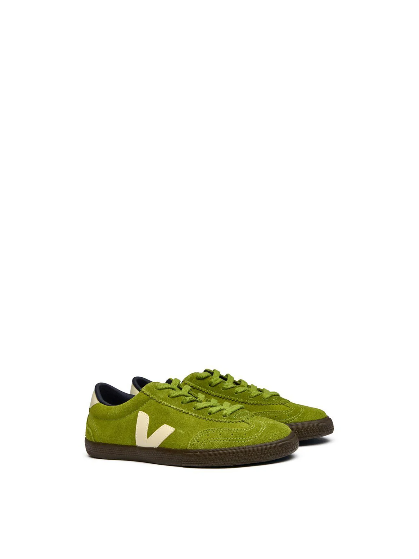 Volley Suede Trainers Green - Image 2
