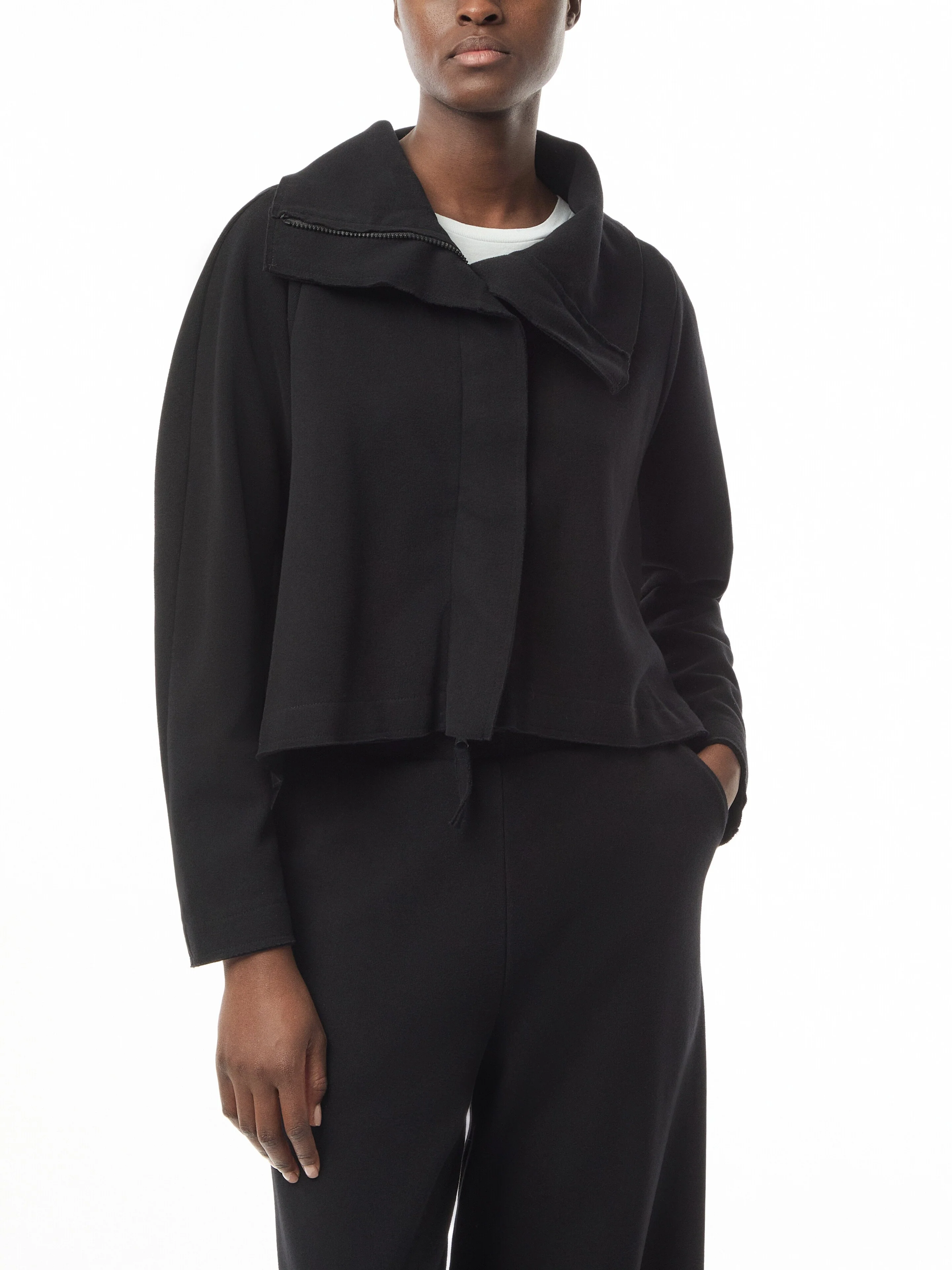 Jersey Wide Leg Trousers Black - Image 4