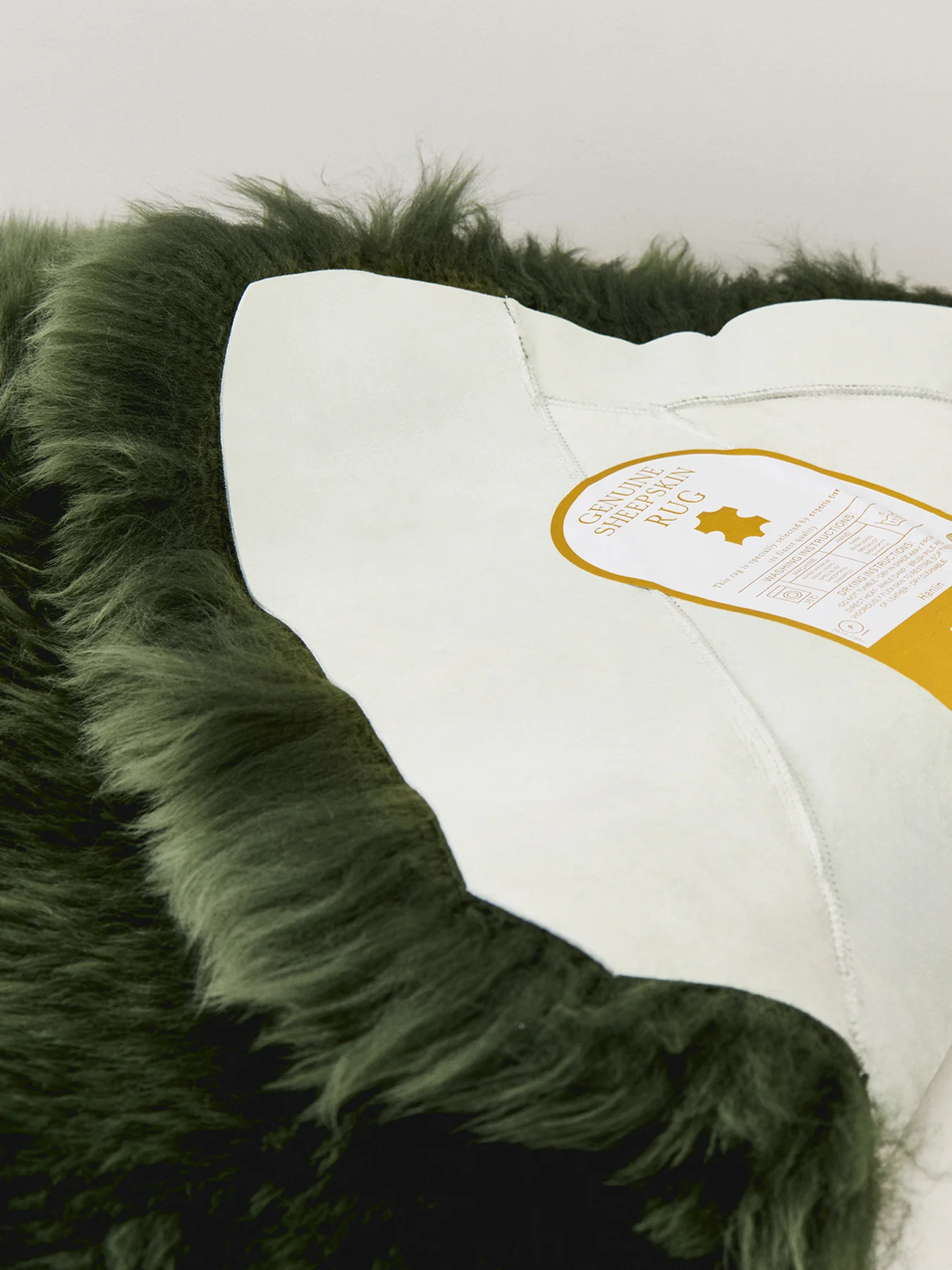Sheepskin Rug 95cm Mid Green - Image 2