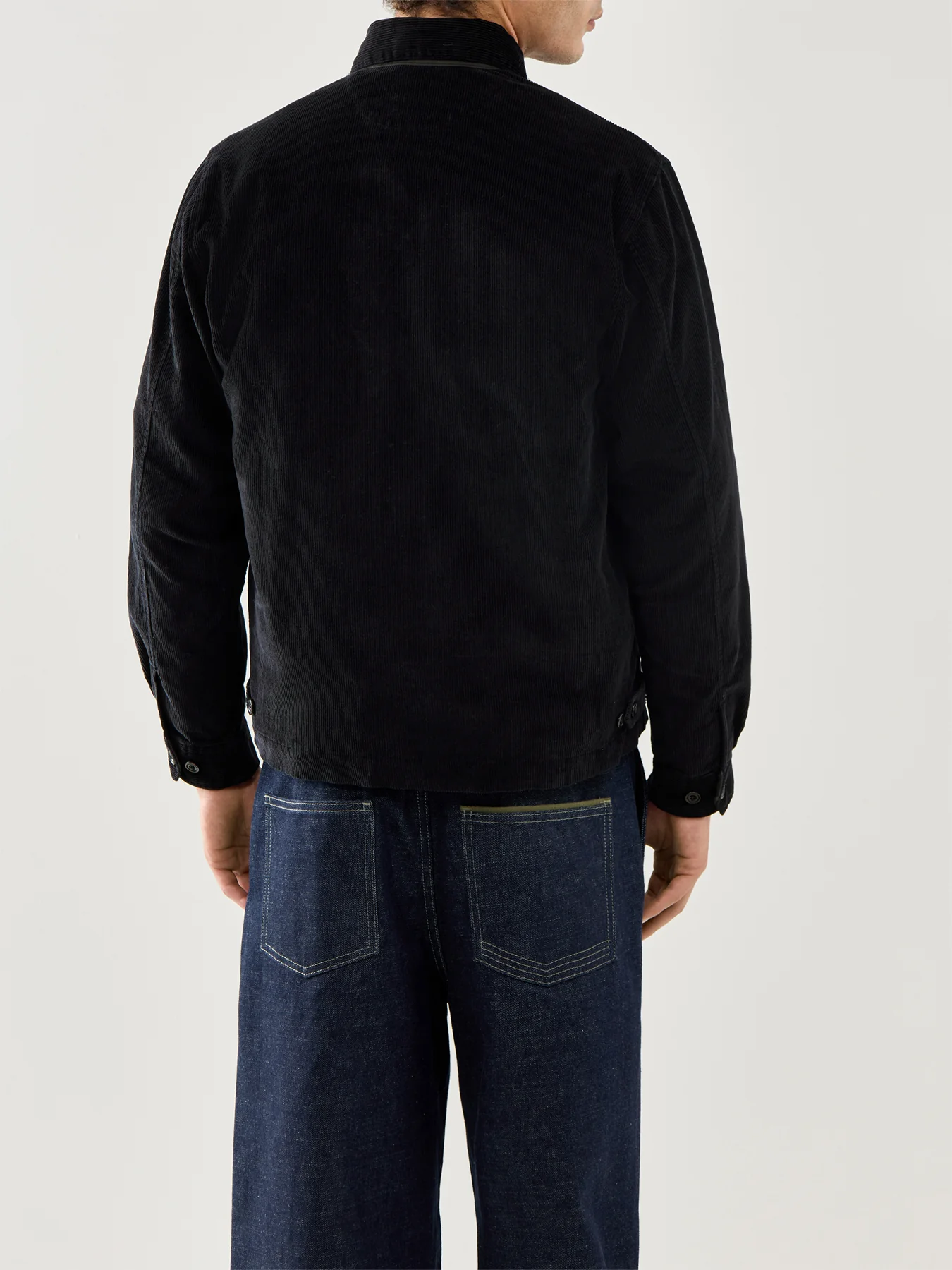Dave 11 Wales Cord Men Woven Jacket Black - Image 5