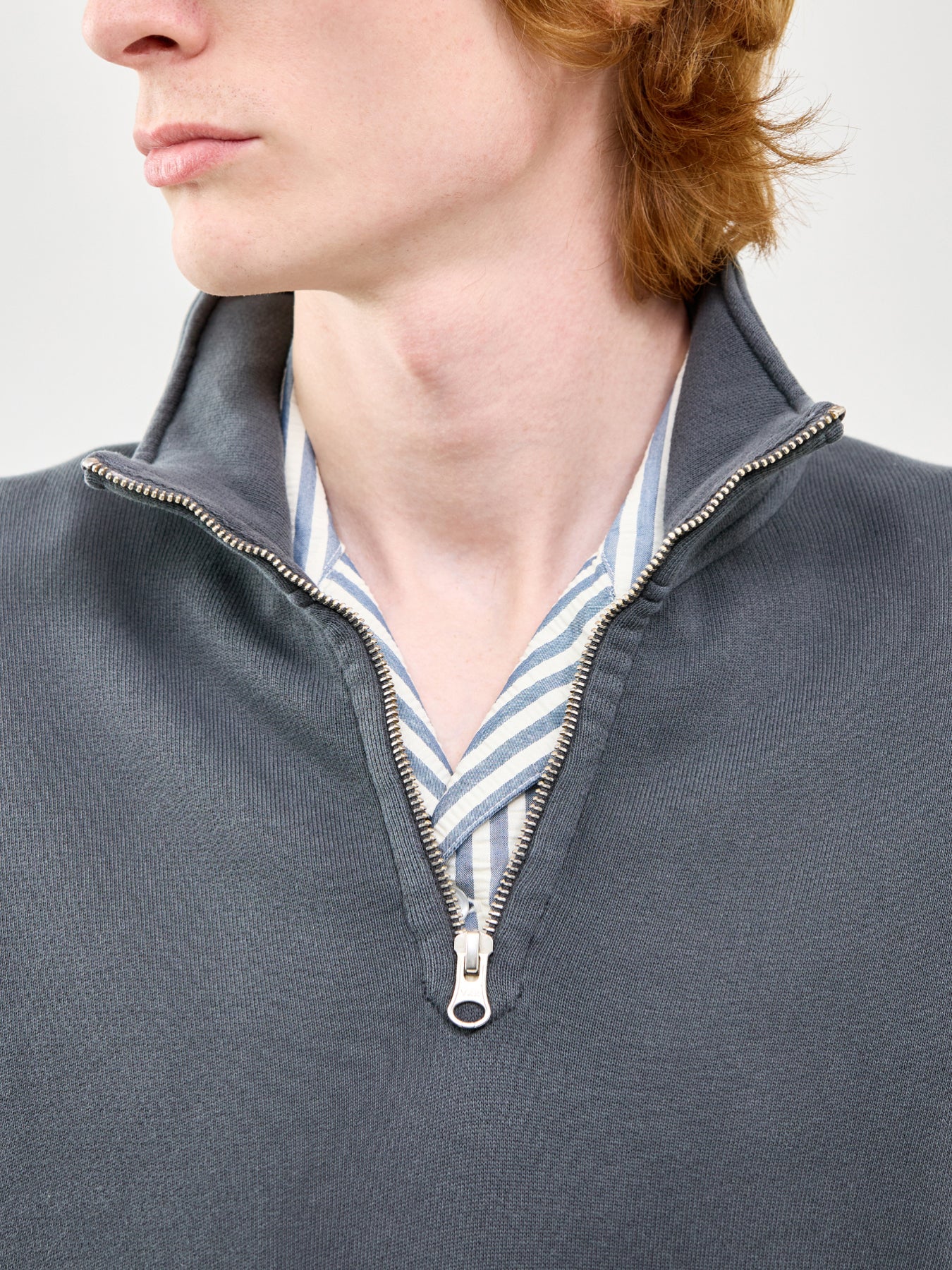 Half Zip Sweatshirt Grey - Image 3