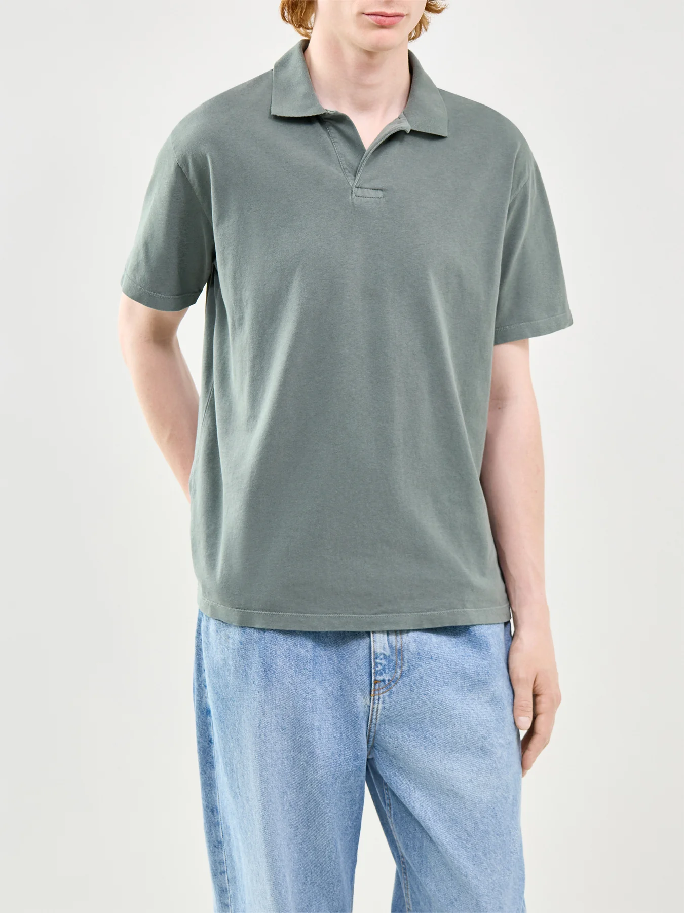 Short Sleeve Polo Shirt Green - Image 4