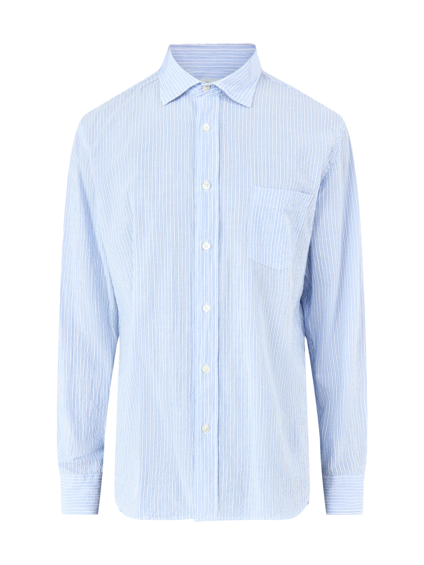 Striped Cotton Shirt Blue