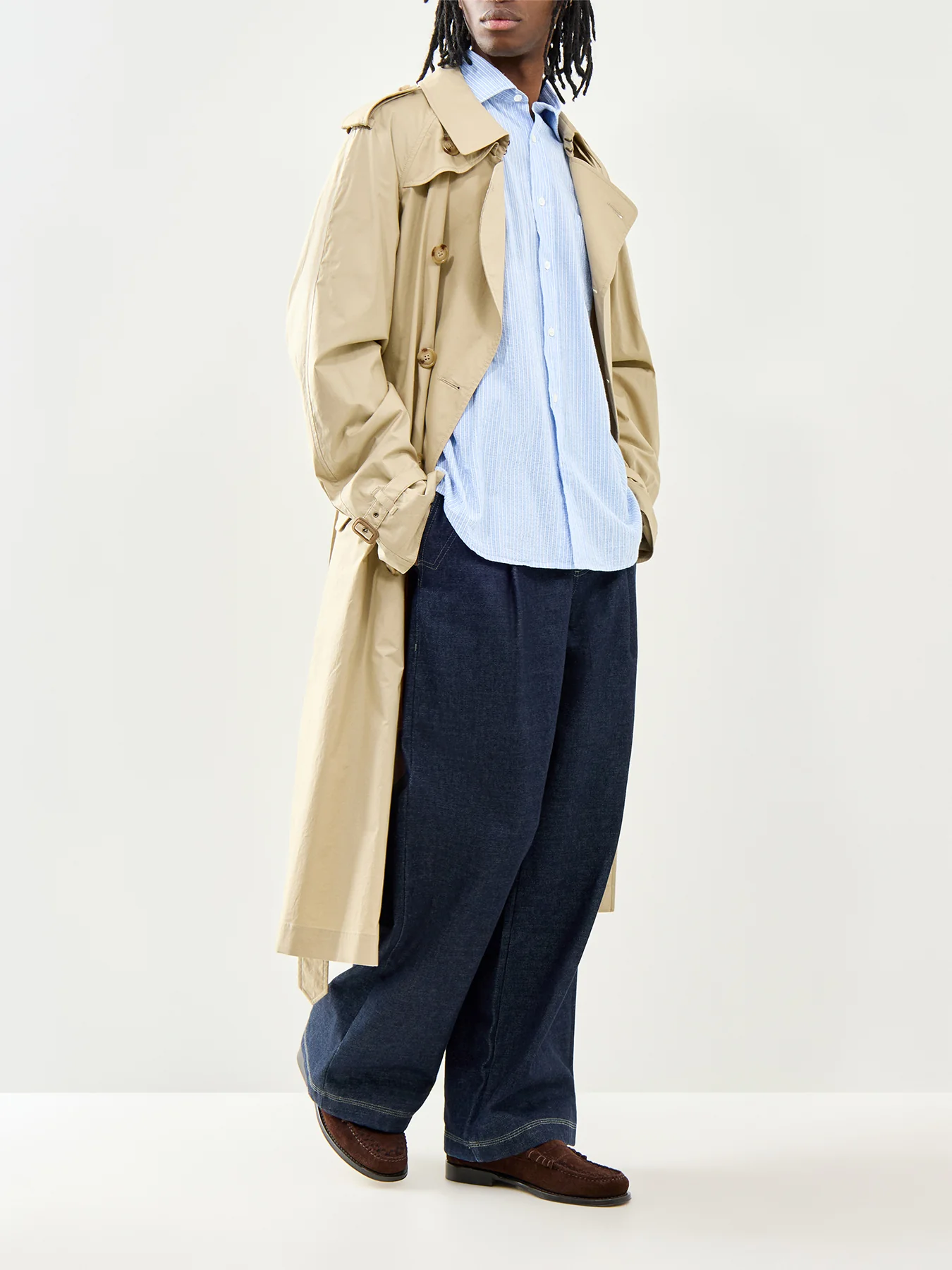 Striped Cotton Shirt Blue - Image 2