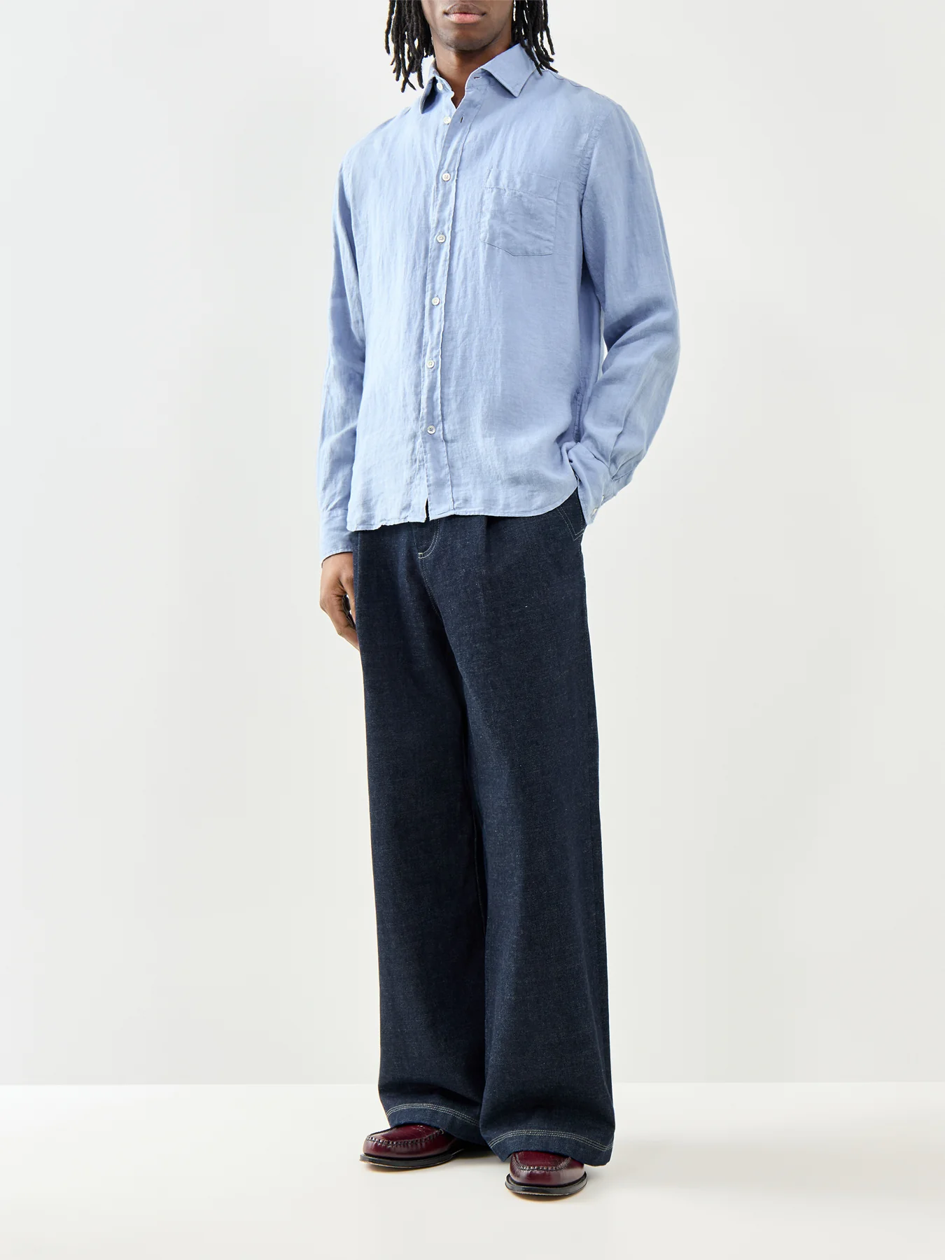 Linen Shirt Blue - Image 2