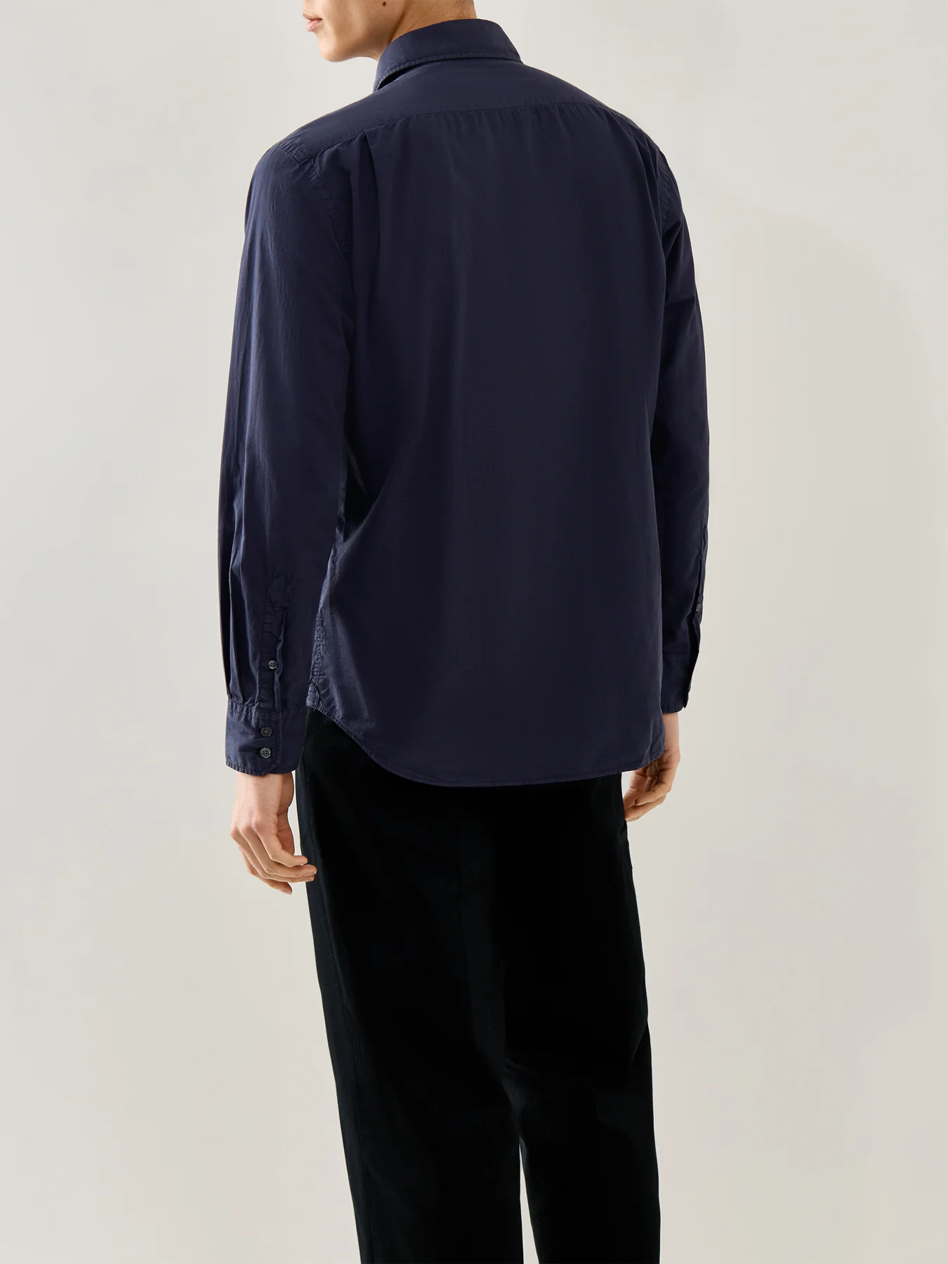 Paul Pat Peach Twill Shirt Navy - Image 5