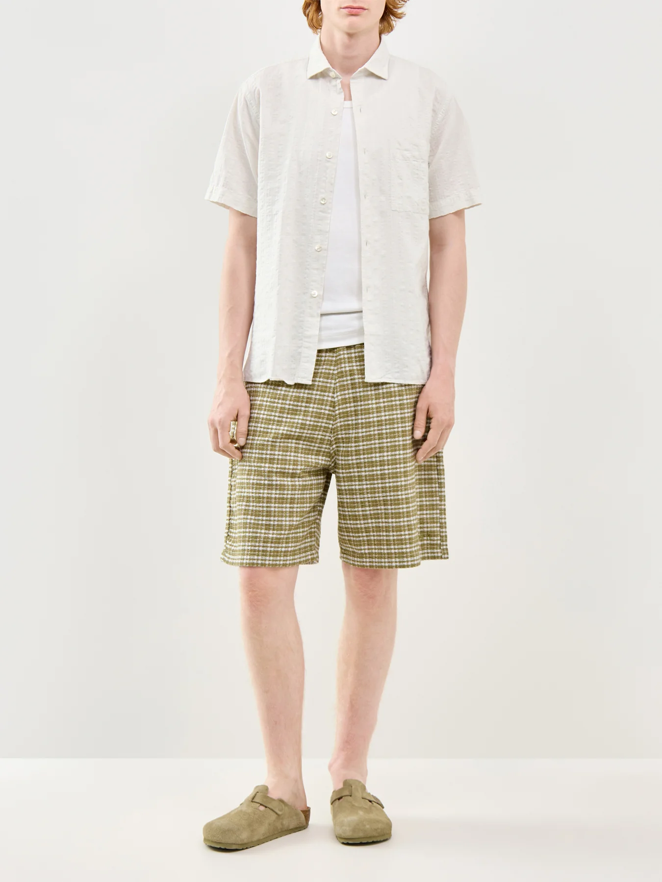Short Sleeve Pattern Shirt Blue - Image 2