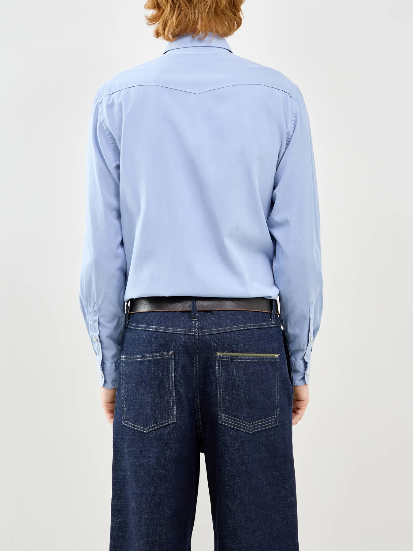 Long Sleeve Pattern Shirt Blue - Image 5