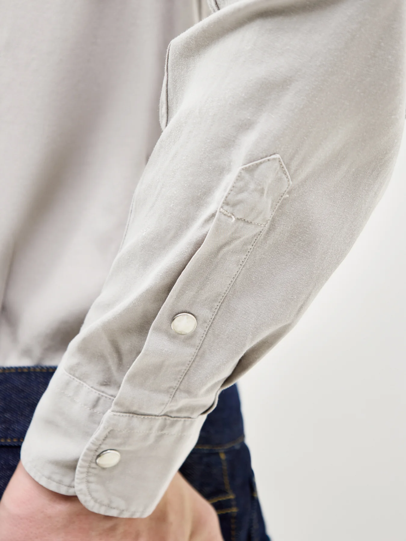 Long Sleeve Pattern Shirt Grey - Image 3