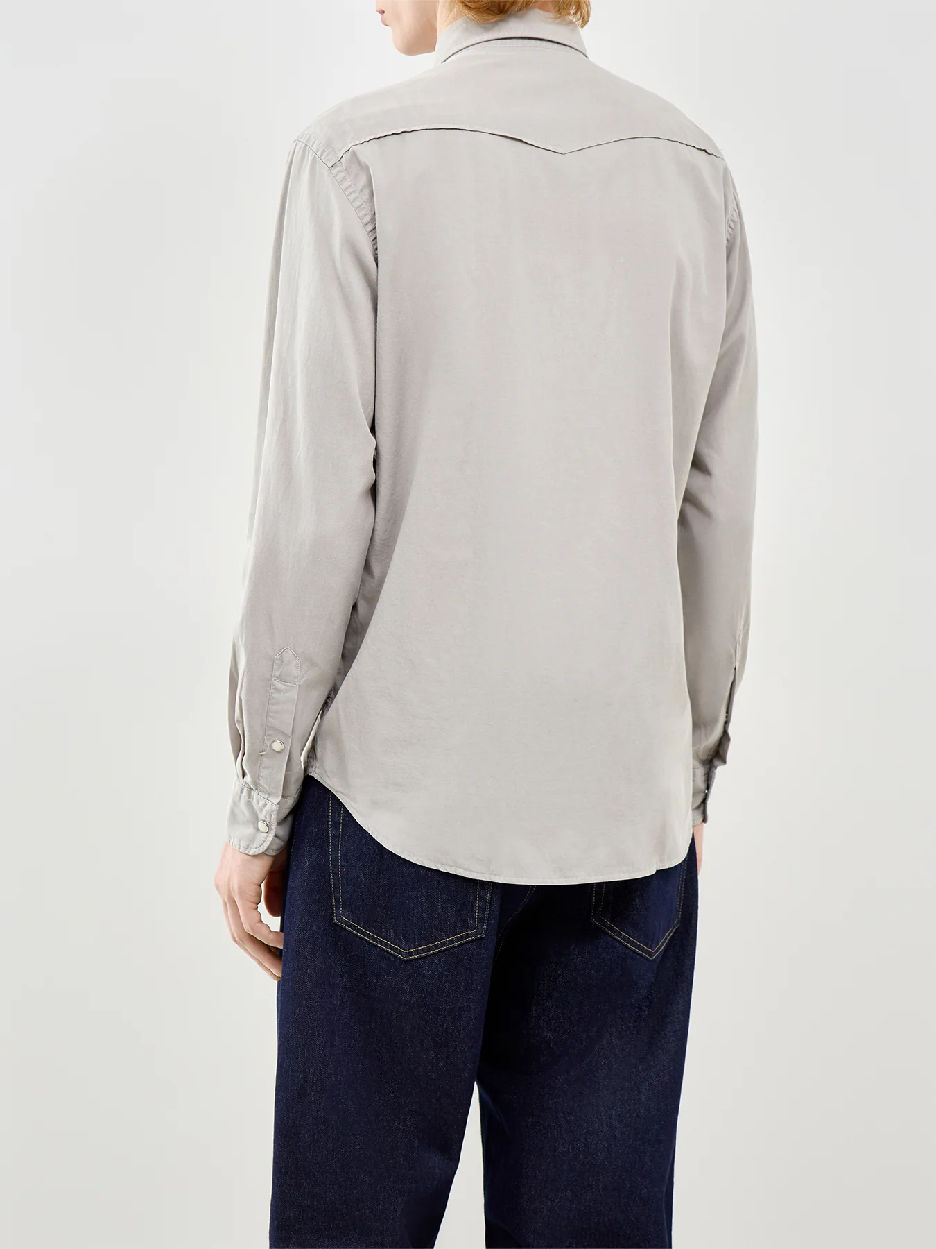 Long Sleeve Pattern Shirt Grey - Image 5