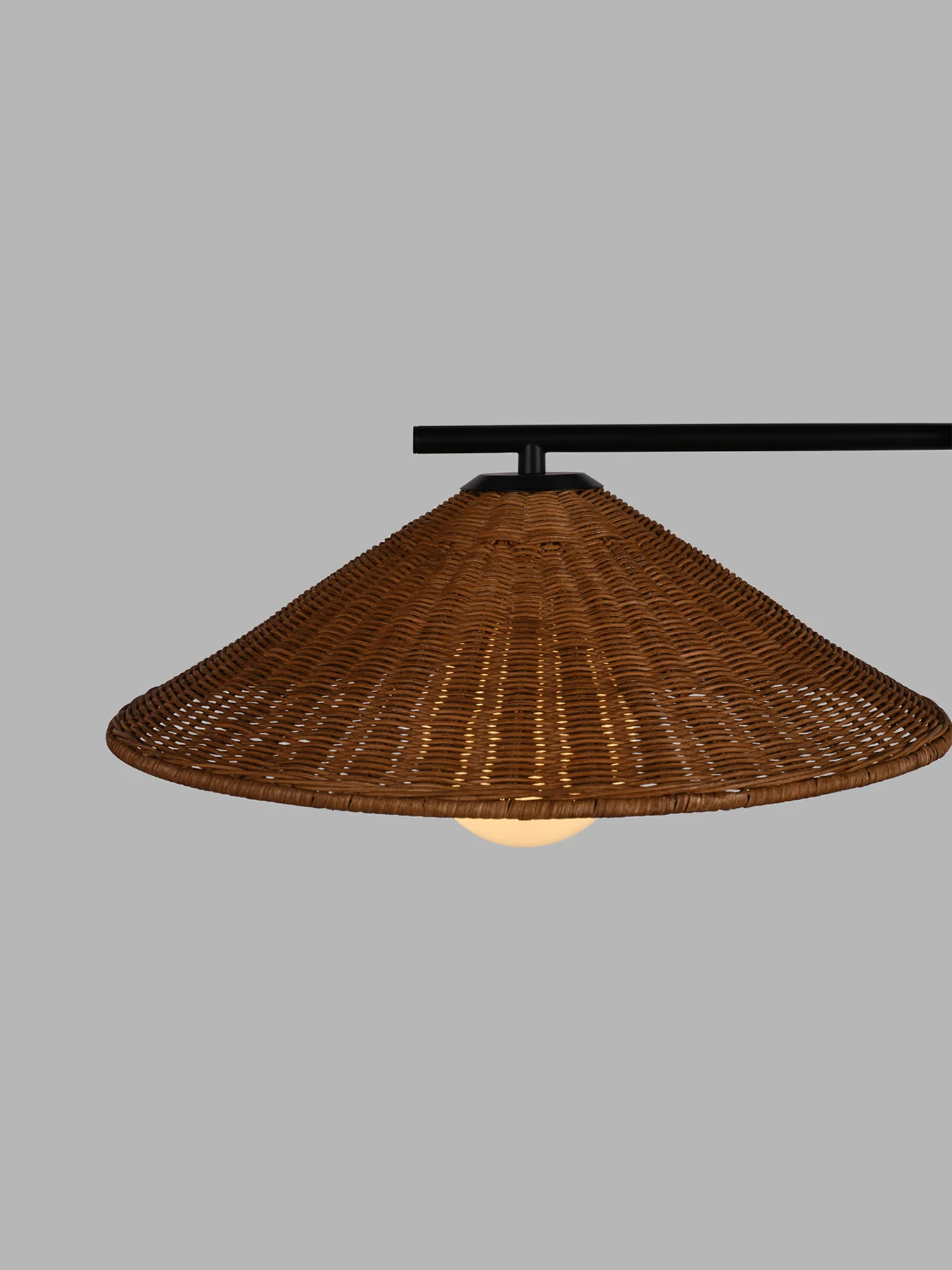 Armstrong Adjustable Floor Lamp Black/Rattan - Image 2
